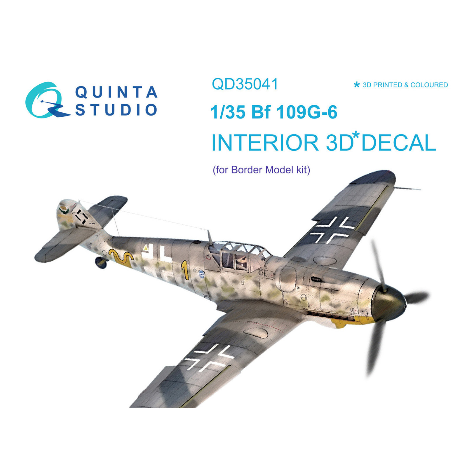 QD35041 Quinta Studio 1/35 3D Cabin Interior Decal Bf 109G-6 (for Border Model)