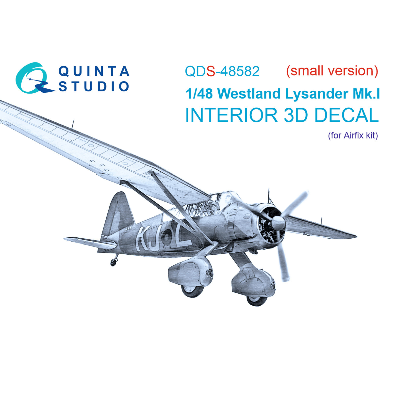 QDS-48582 Quinta Studio 1/48 3D Декаль интерьера кабины Westland Lysander Mk.I (Airfix) (малая версия)