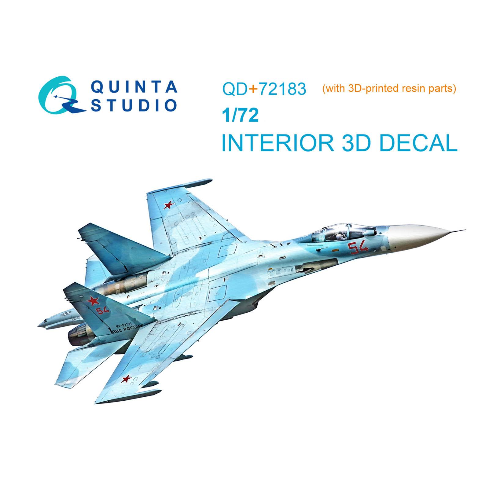 QD+72183 Quinta Studio 1/72 3D Декаль интерьера кабины С-27 (Т$ач) (с 3D-печатными деталями)