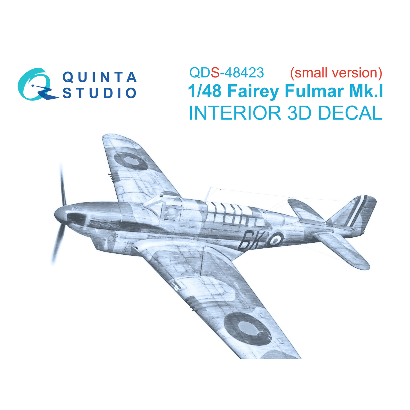 QDS-48423 Quinta Studio 1/48 3D Декаль интерьера кабины Fairey Fulmar Mk.I (Т$ач) (Малая версия)