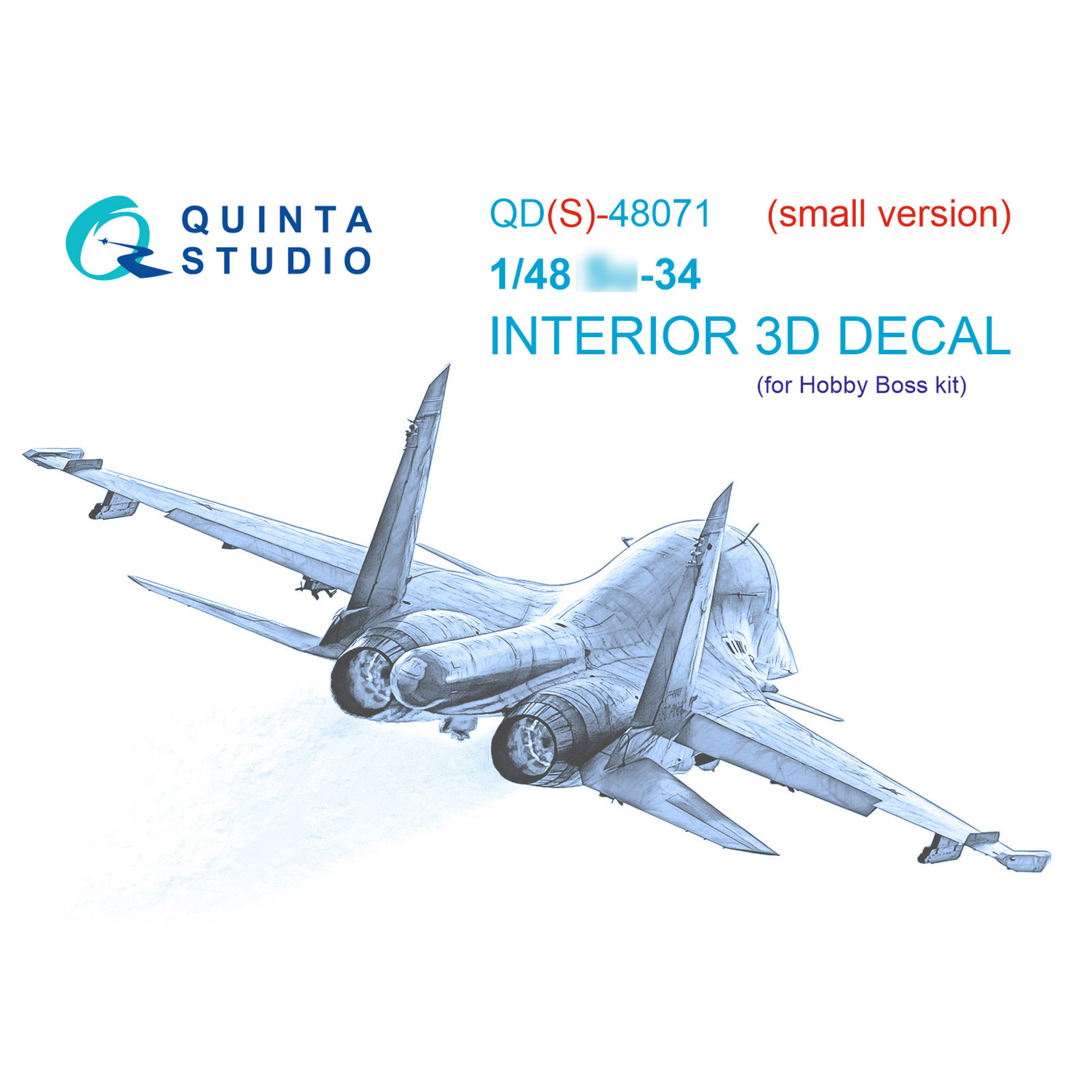 QDS-48071 Quinta Studio 1/48 3D Decal cabin interior S-34 (HobbyBoss) (Small version)