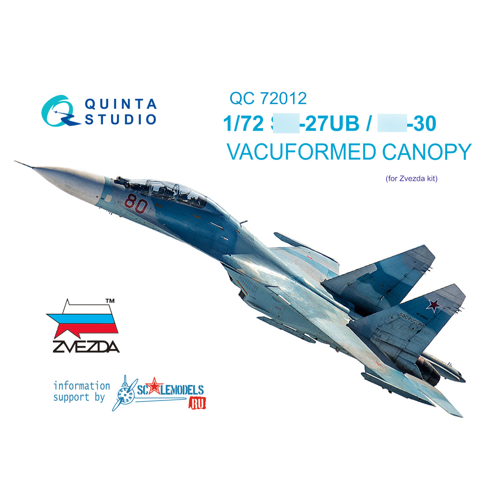 QC72012 Quinta Studio 1/72 glazing Kit for the C-27UB/C-30 model (for the Zvezda model)