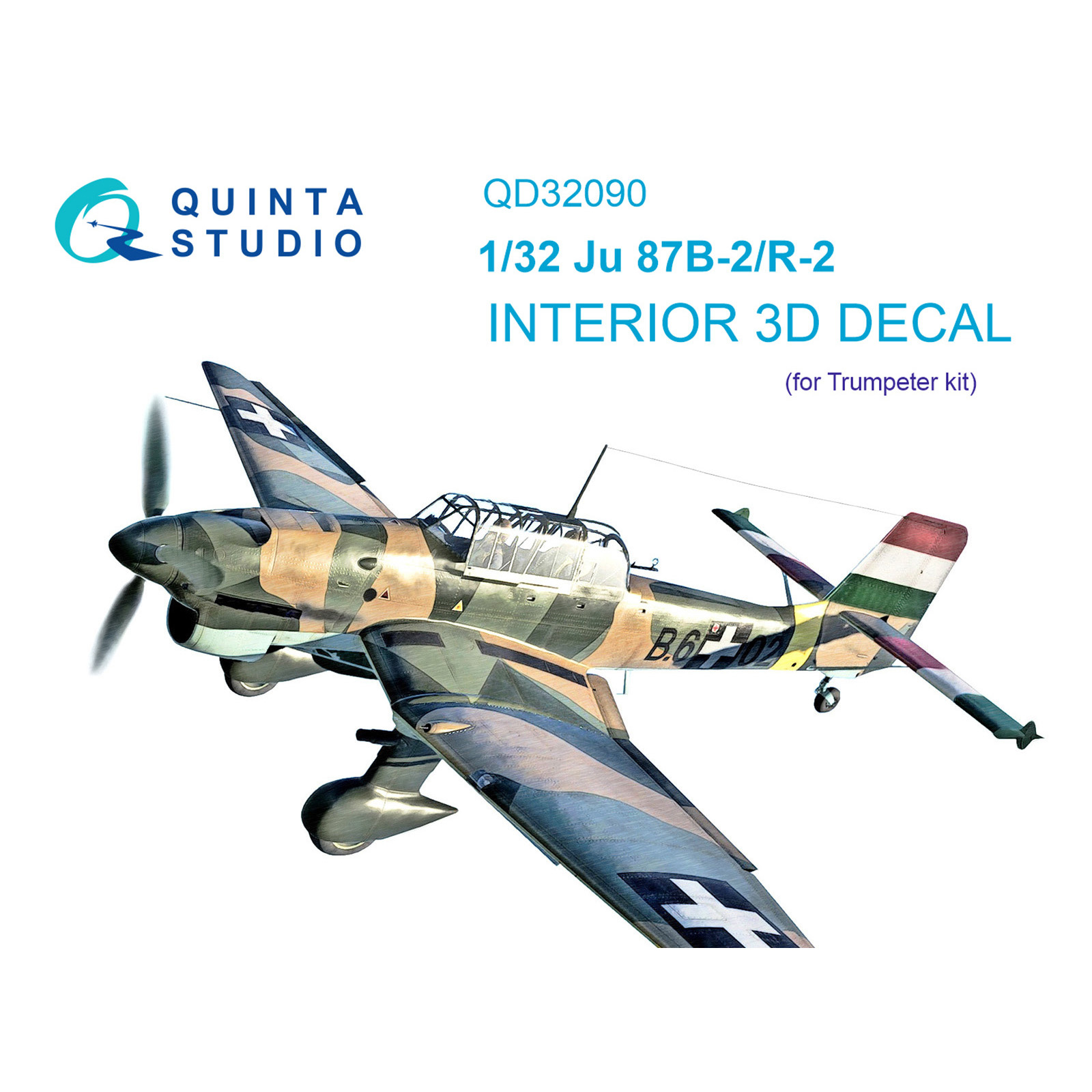 QD32090 Quinta Studio 1/32 3D Cabin Interior Decal Ju 87B-2/R-2 (Trumpeter)