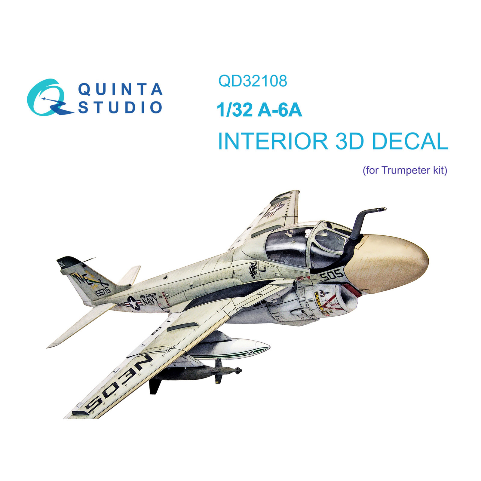 QD32108 Quinta Studio 1/32 3D Cabin Interior Decal A-6A (Trumpeter)
