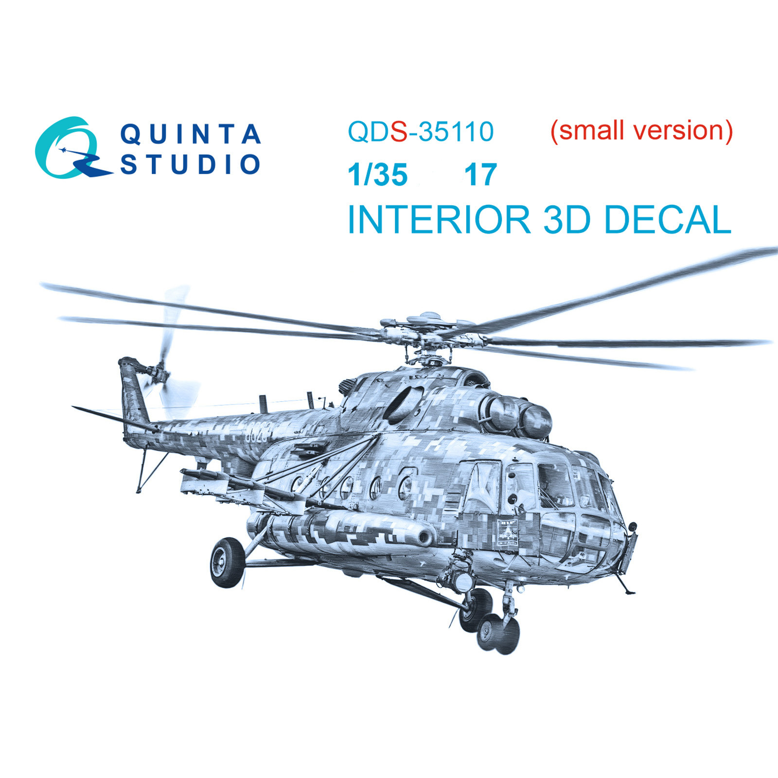 QDS-35110 Quinta Studio 1/35 3D Декаль интерьера кабины Мu-17 (Т$ач) (малая версия)