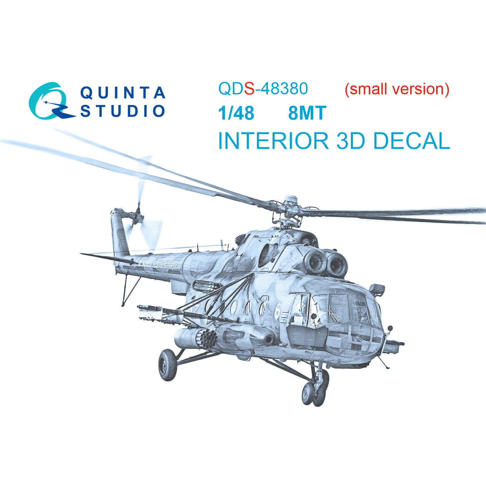 QDS-48380 Quinta Studio 1/48 3D Decal of Mi-8MT Cabin Interior (AMK) (Small version)
