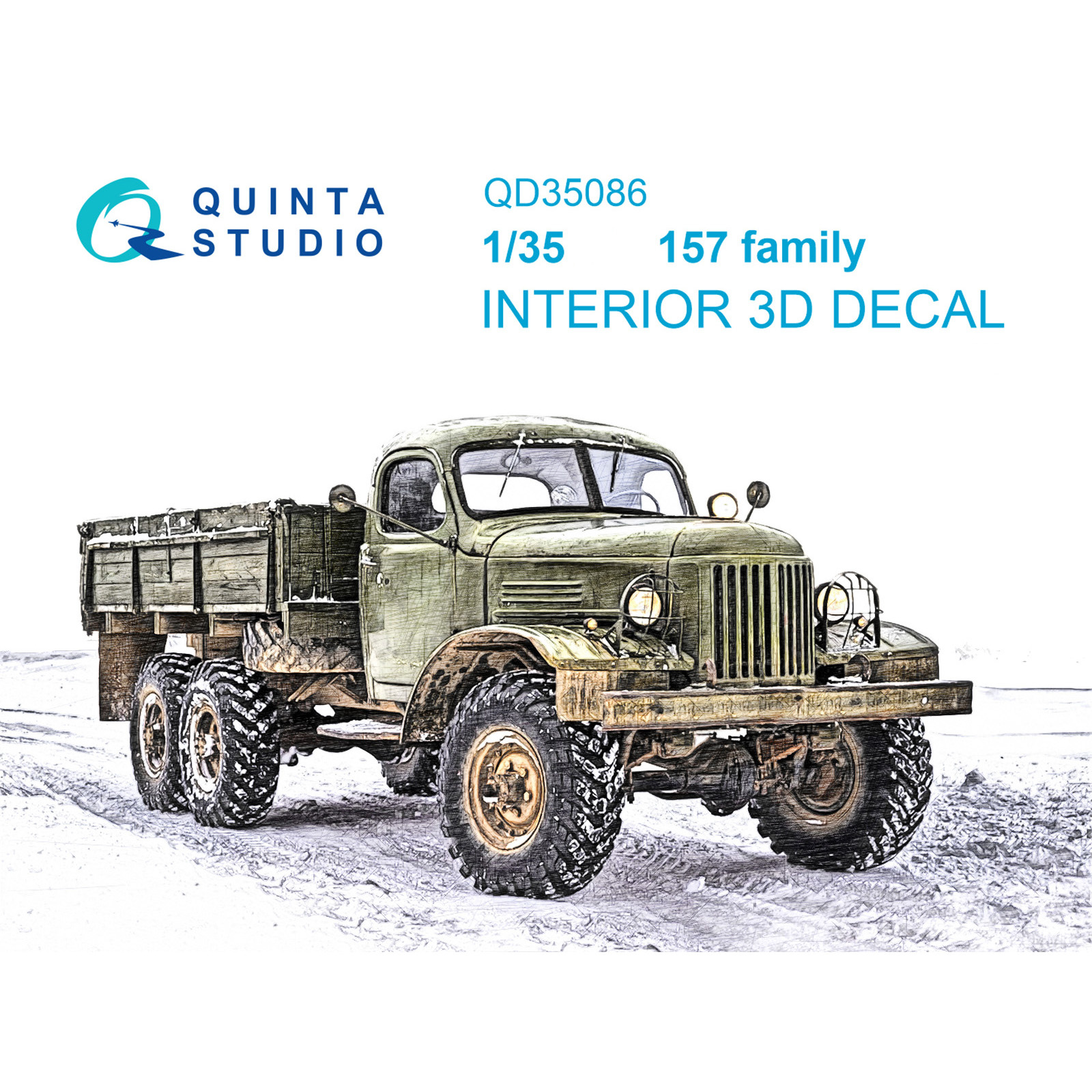 QD35086 Quinta Studio 1/35 3D Cabin Interior Decal Family Z-157 (Trumpeter)