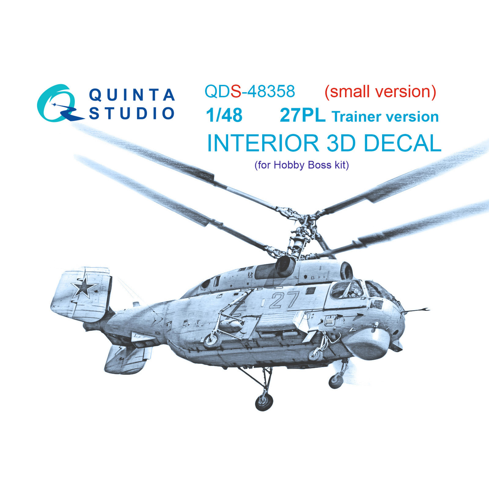 QDS-48358 Quinta Studio 1/48 3D Cabin Interior Decal K@-27PL, Training (Hobby Boss) (Small version)