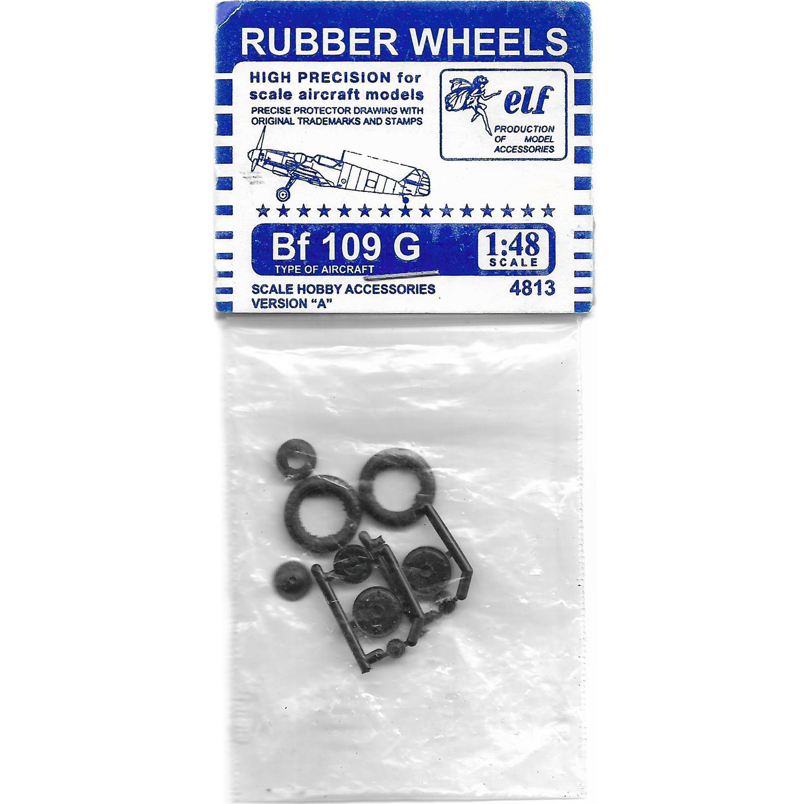4813 Elf 1/48 Wheel rubber Bf-109G (version A)