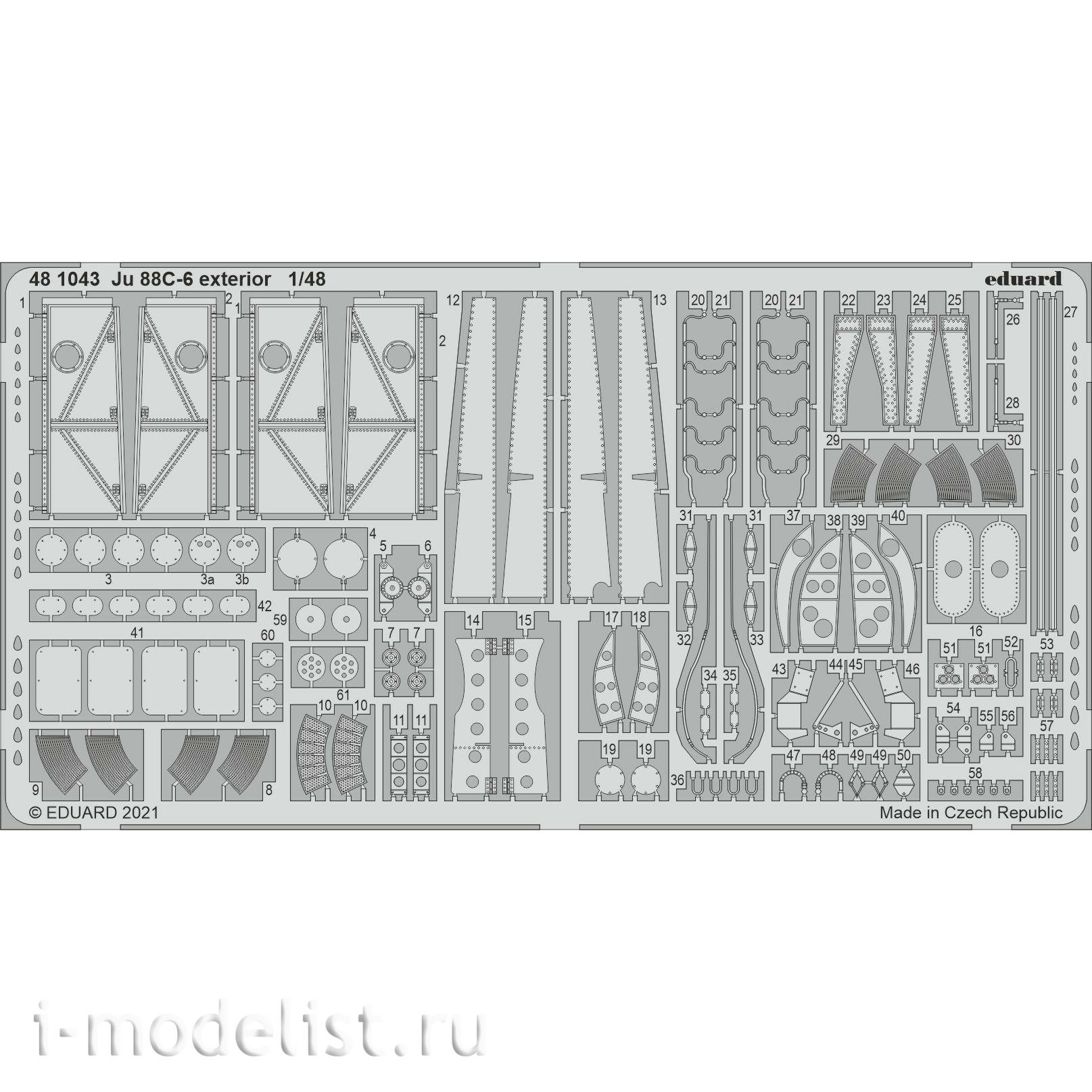 481043 Eduard 1/48 Photo etching for Ju 188, exterior