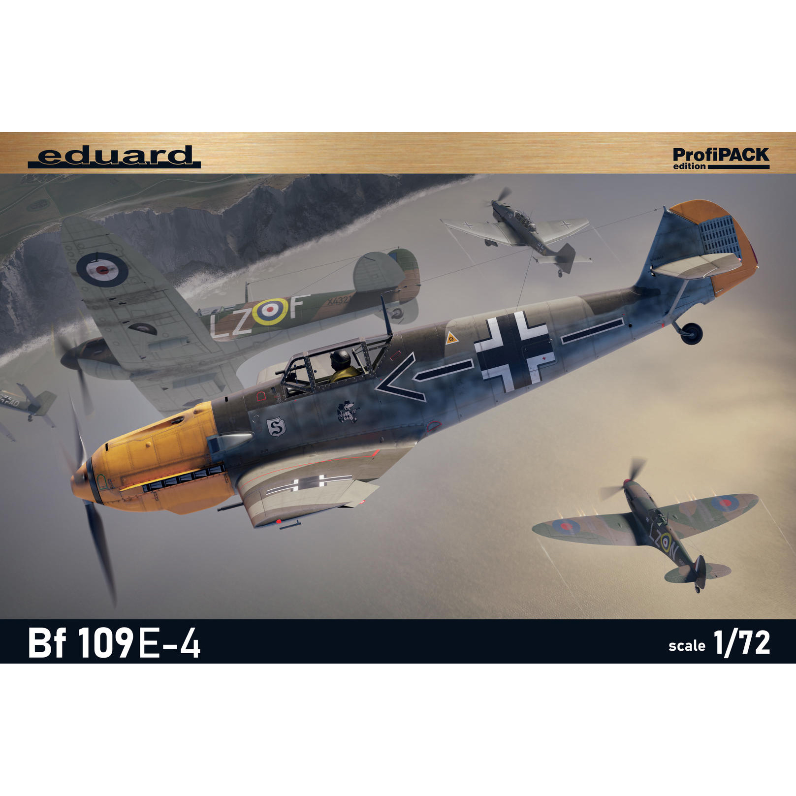 7033 Eduard 1/72 Notмецкий истребитель Bf 109E-4 (ProfiPACK)