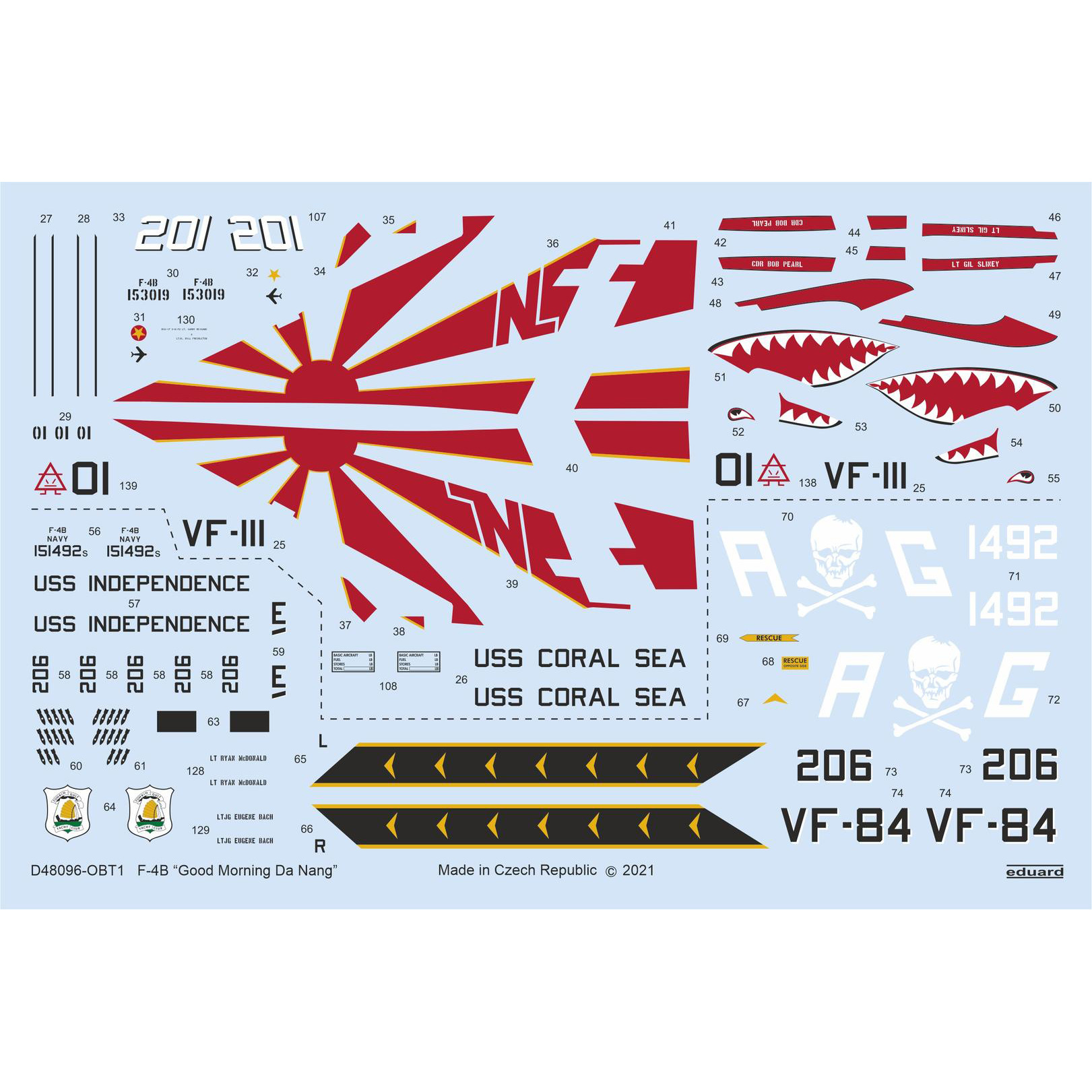 D48096 Eduard 1/48 Decal Set for F-4B Good Morning Da Nang