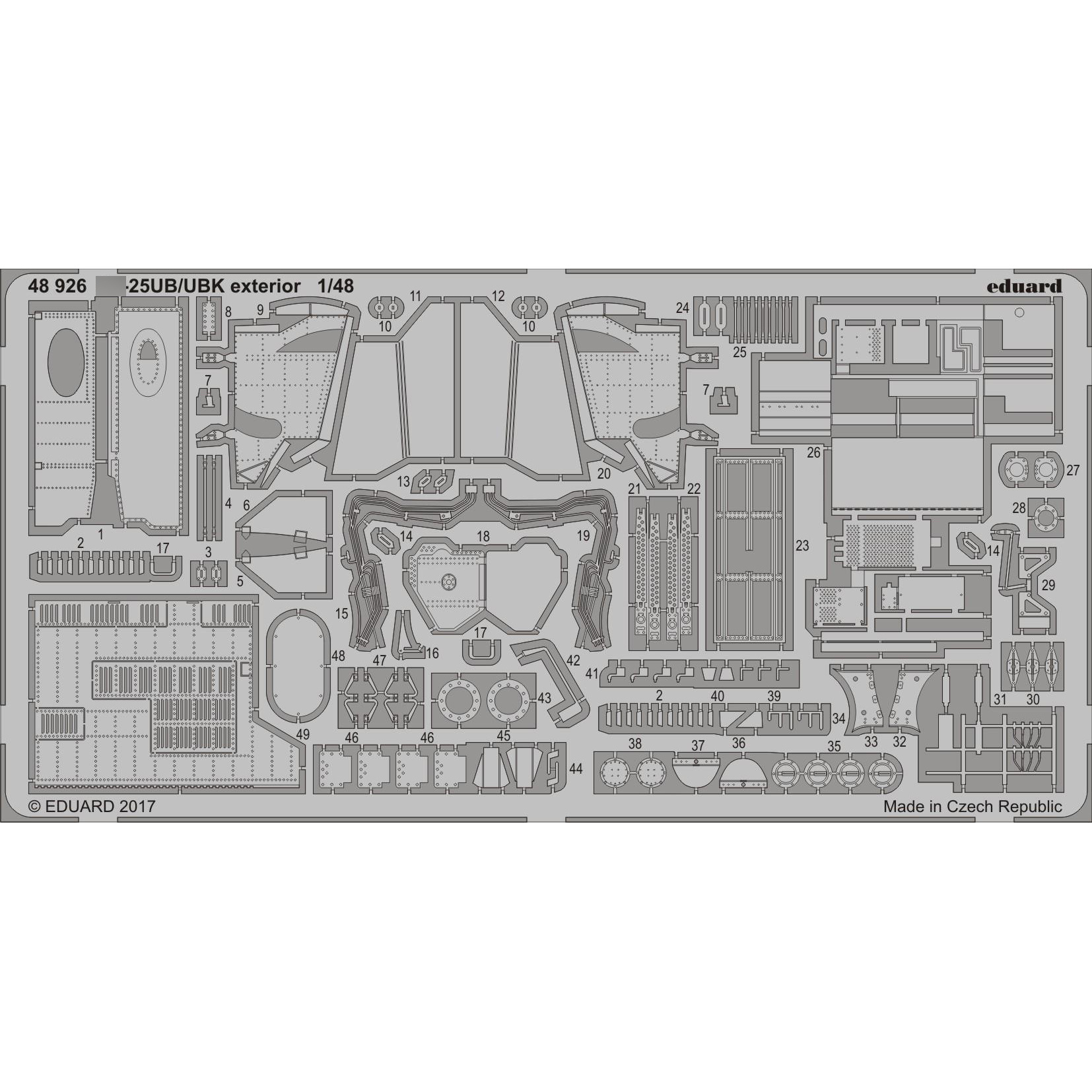 48926 Edward 1/48 photo-Etching С-25UB/UBK exterior