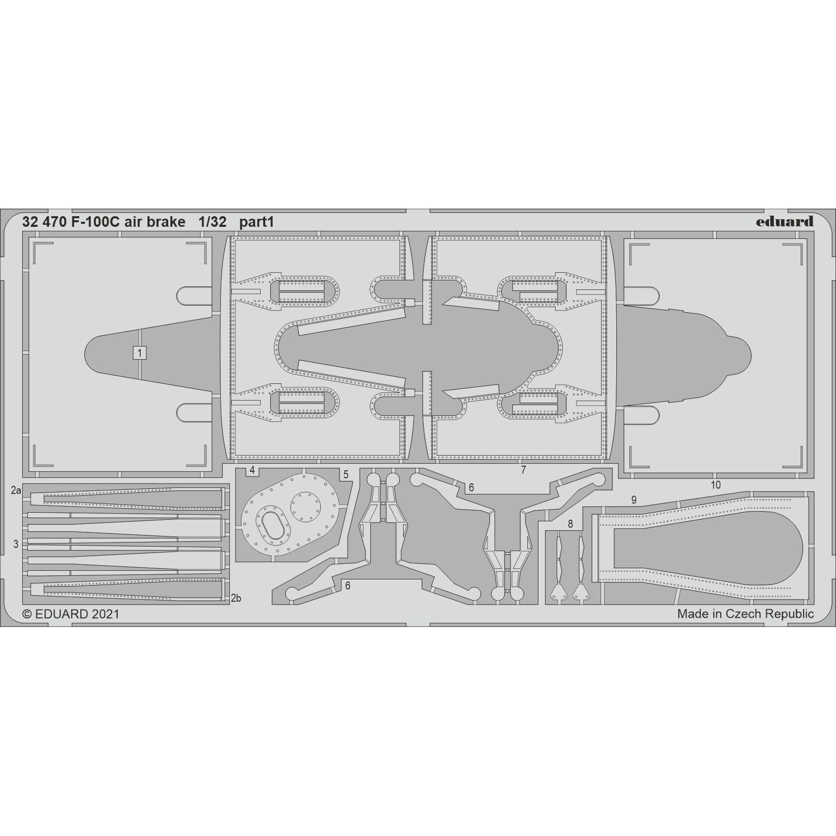 32470 Eduard 1/32 Photo Etching for F-100C, air brake