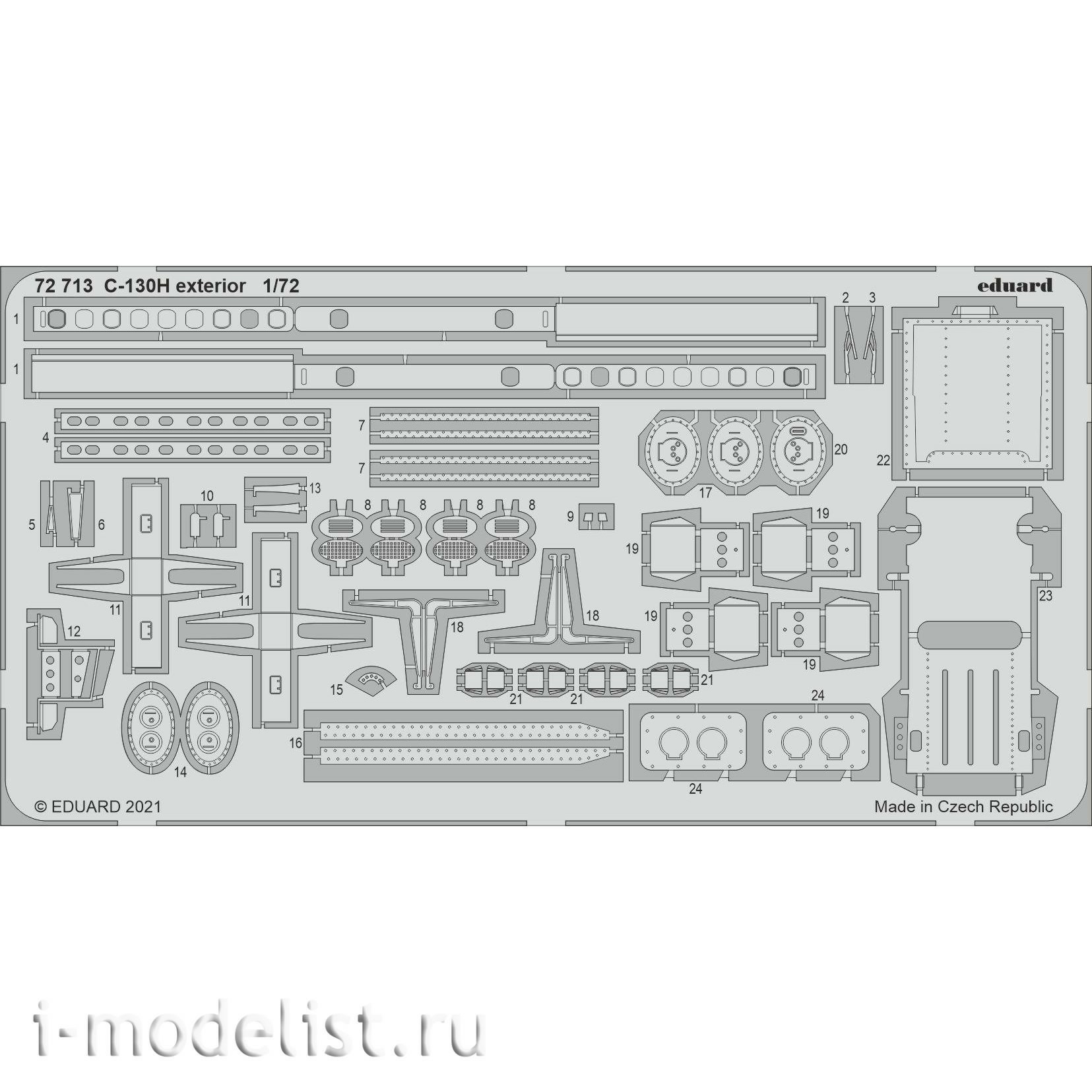 72713 1/72 Eduard photo etched parts for the C-130H exterior