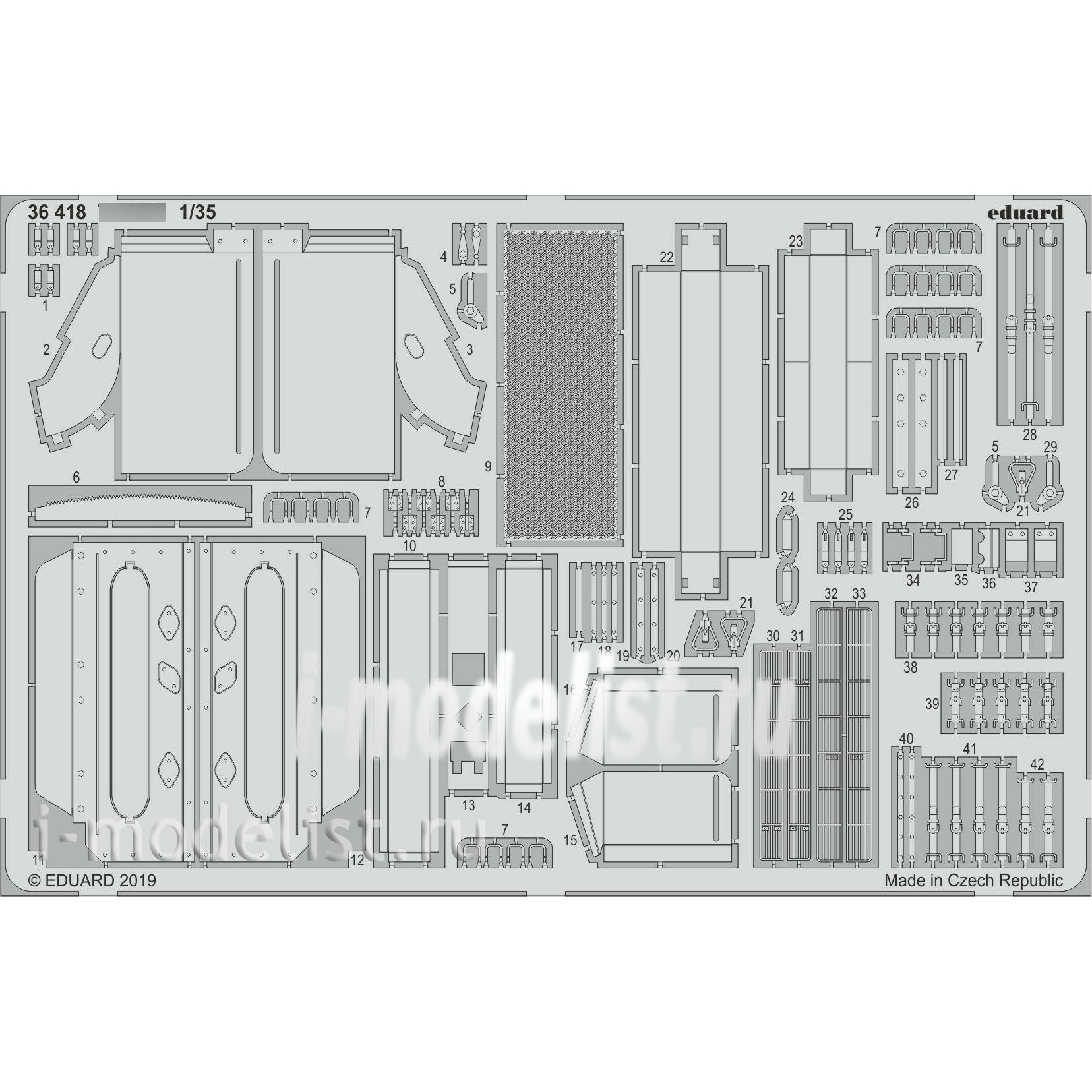 36418 Eduard 1/35 photo etched parts for Tank 34/76