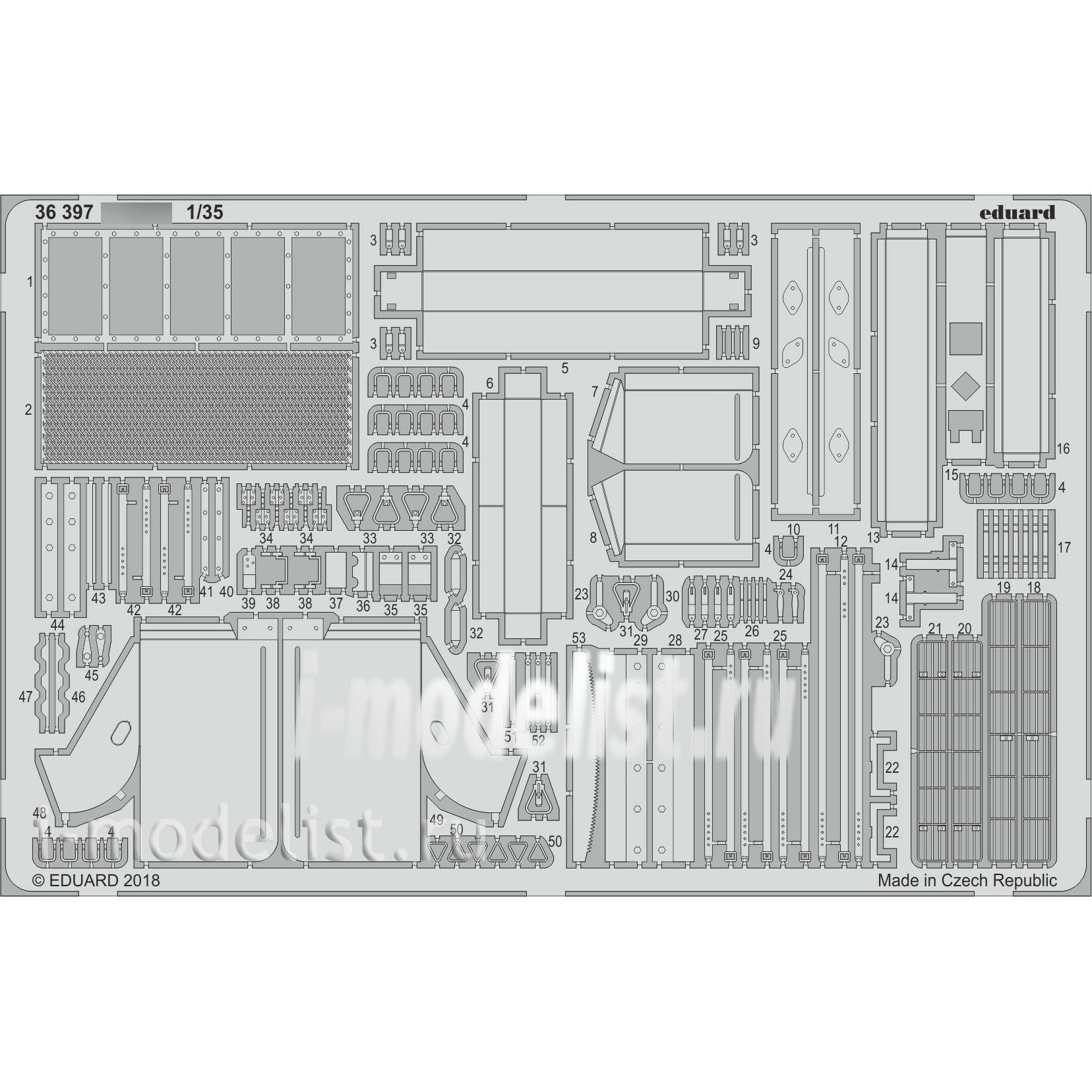 36397 Eduard 1/35 photo etched parts for Tank-34/85