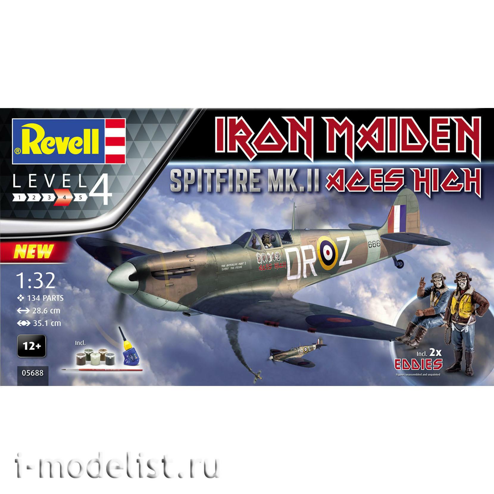 05688 Revell 1/32 Spitfire Mk.V Iron Maiden Gift set