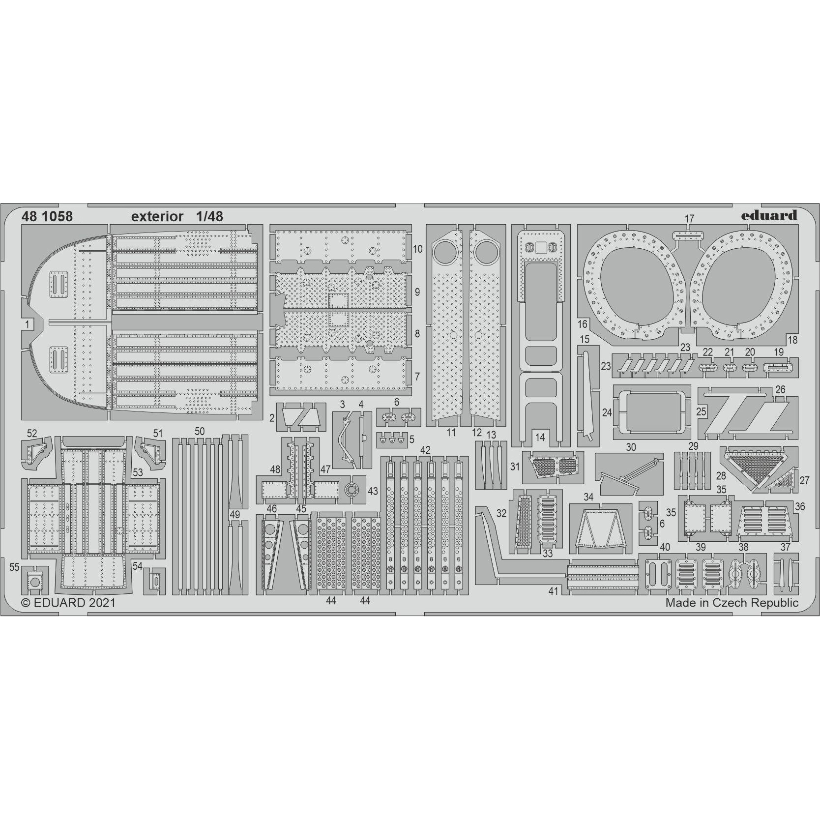 481058 Eduard 1/48 Photo Etching for Mu-24P, exterior
