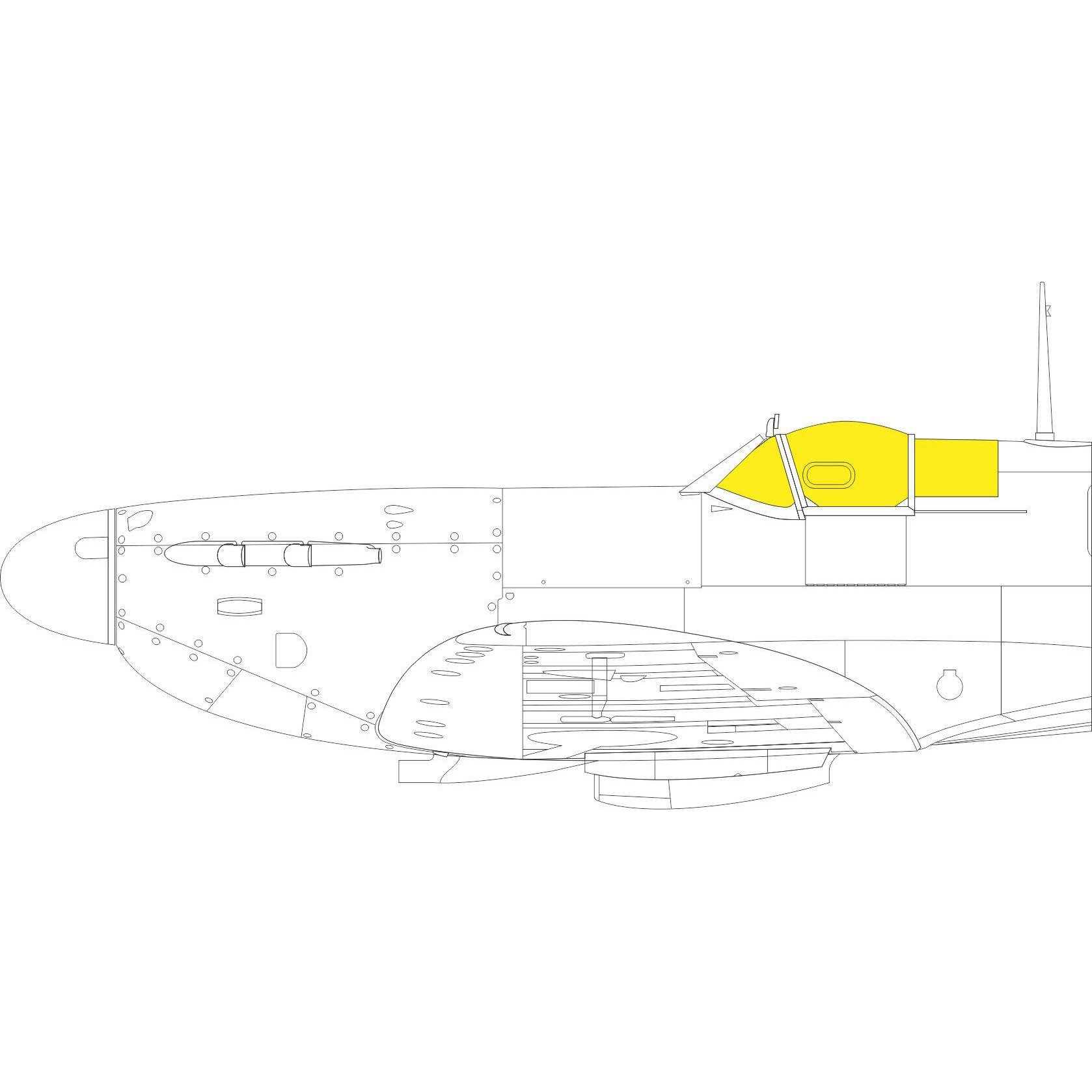 EX797 Eduard 1/48 Paint Mask for Spitfire Mk. V TFace