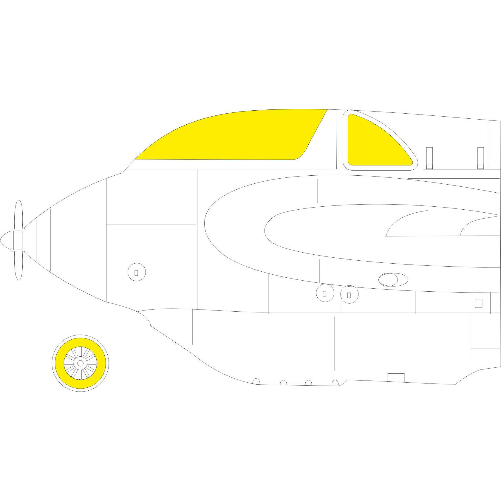 EX795 Eduard 1/48 Paint Mask for Me 163B TFace