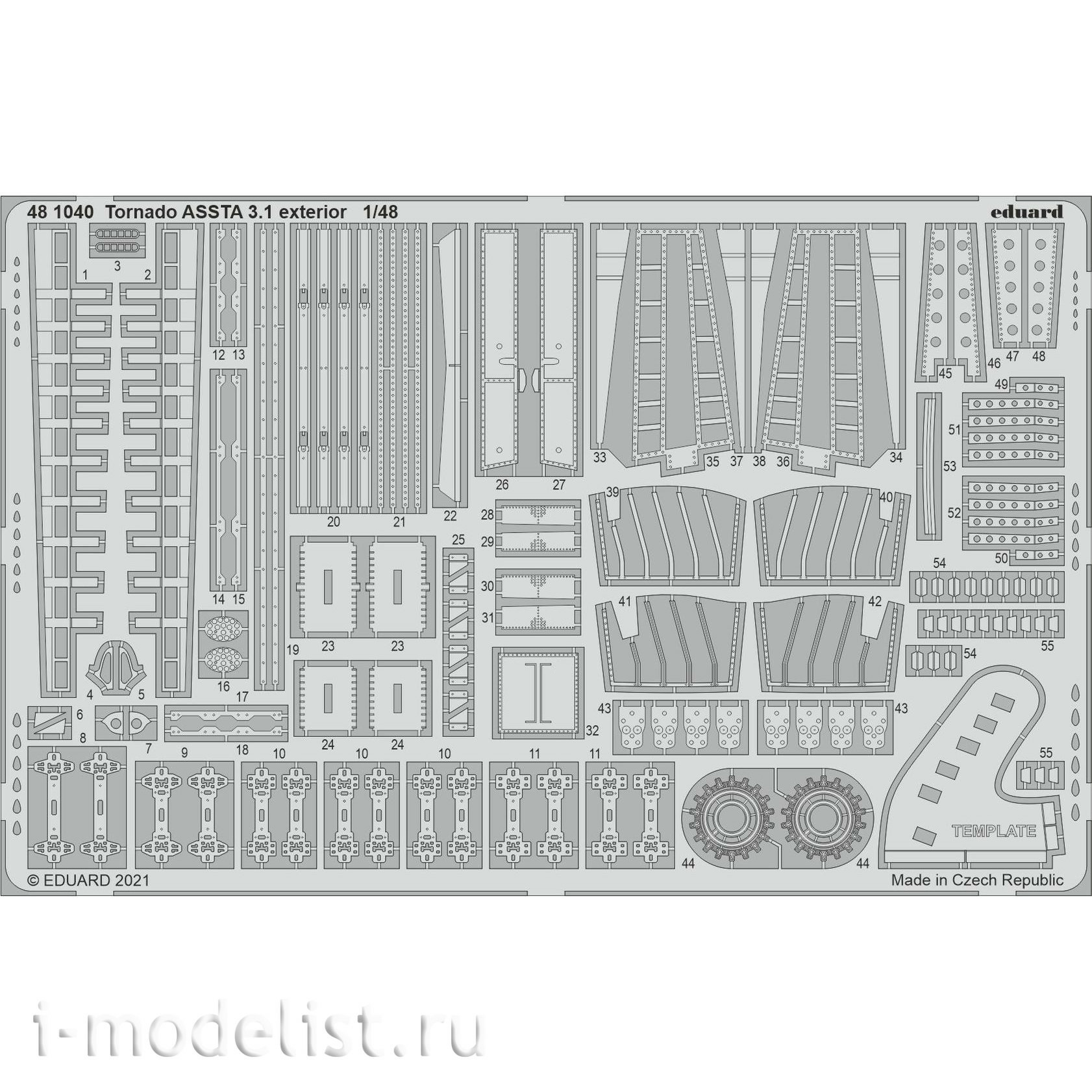 481040 Eduard 1/48 Photo Etching for Tornado ASSTA 3.1 Exterior