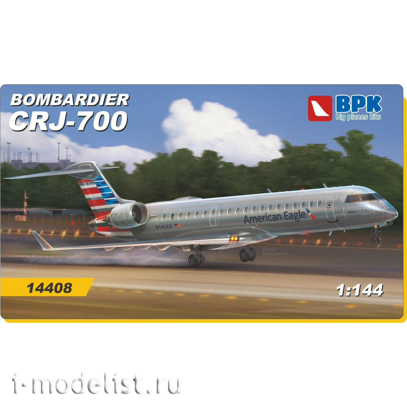 BPK14408 BPK 1/144 Bombardier CRJ-700 American Eagle Aircraft