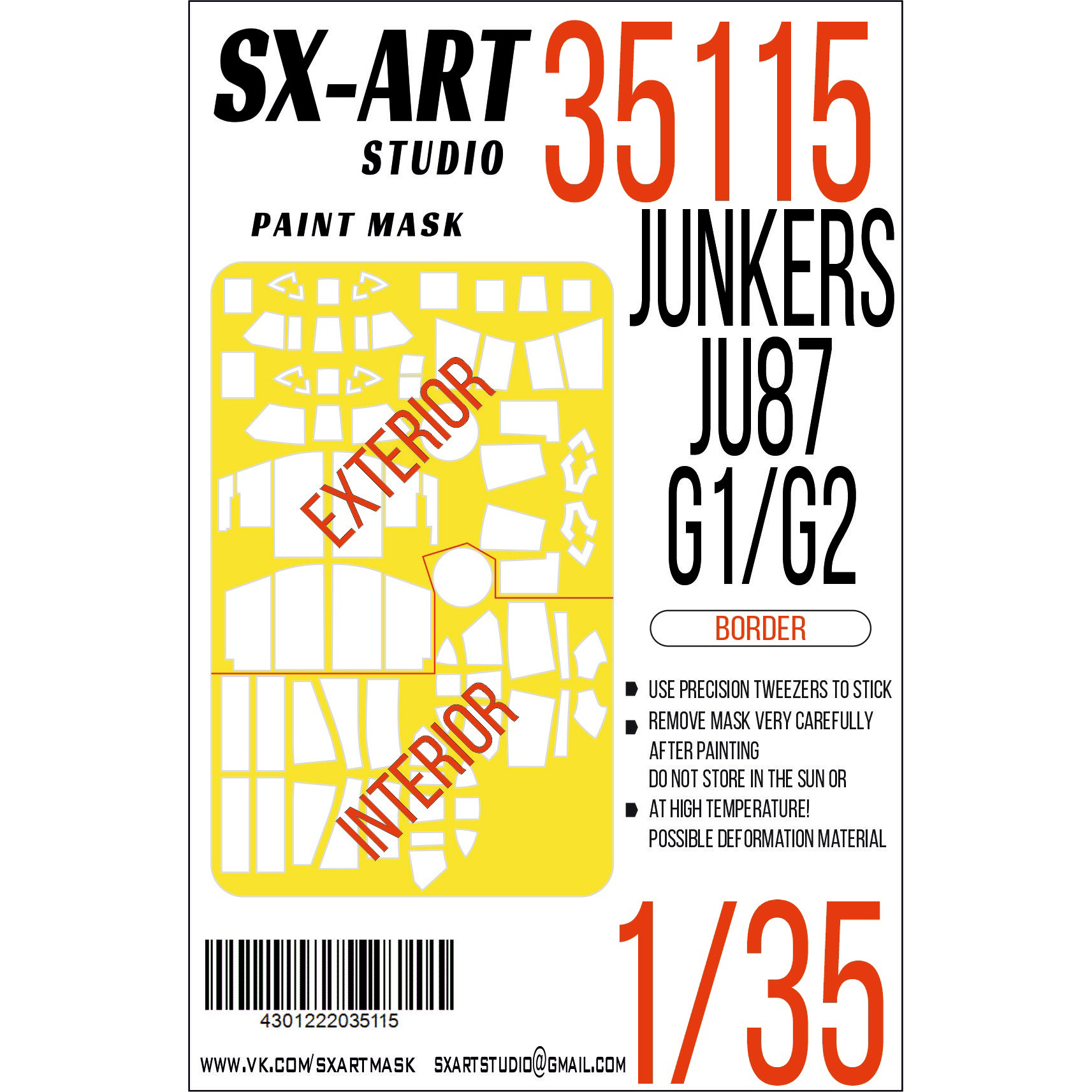 35115 SX-Art 1/35 Paint Mask Ju-87 G1/G2 (Border)