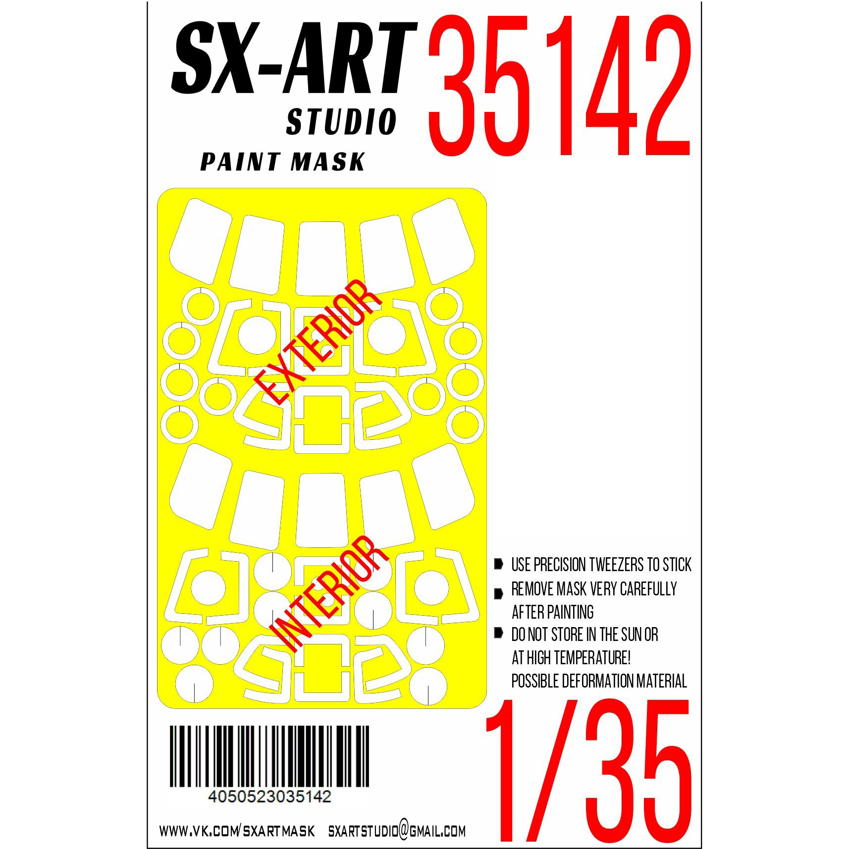 35142 SX-Art 1/35 Mu-8 Paint Mask (Trumpeter)