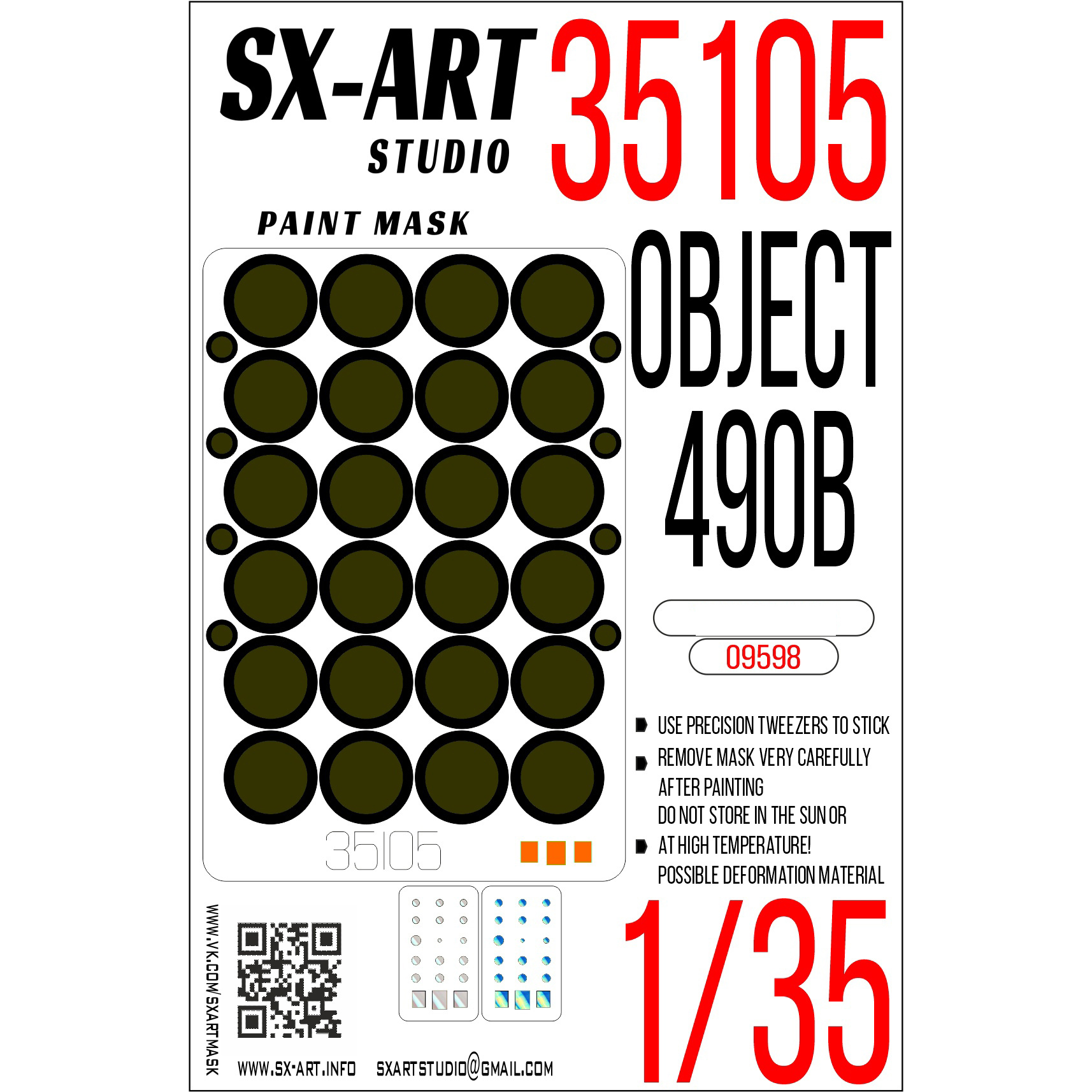 35105 SX-Art 1/35 Paint Mask Object 490B