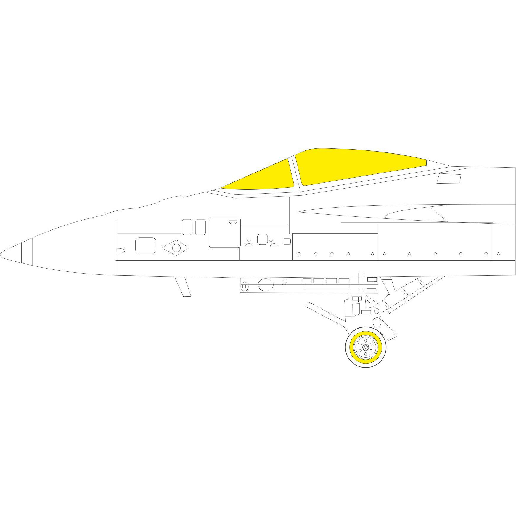 EX787 Eduard 1/48 Paint Mask for F/ A-18E TFace