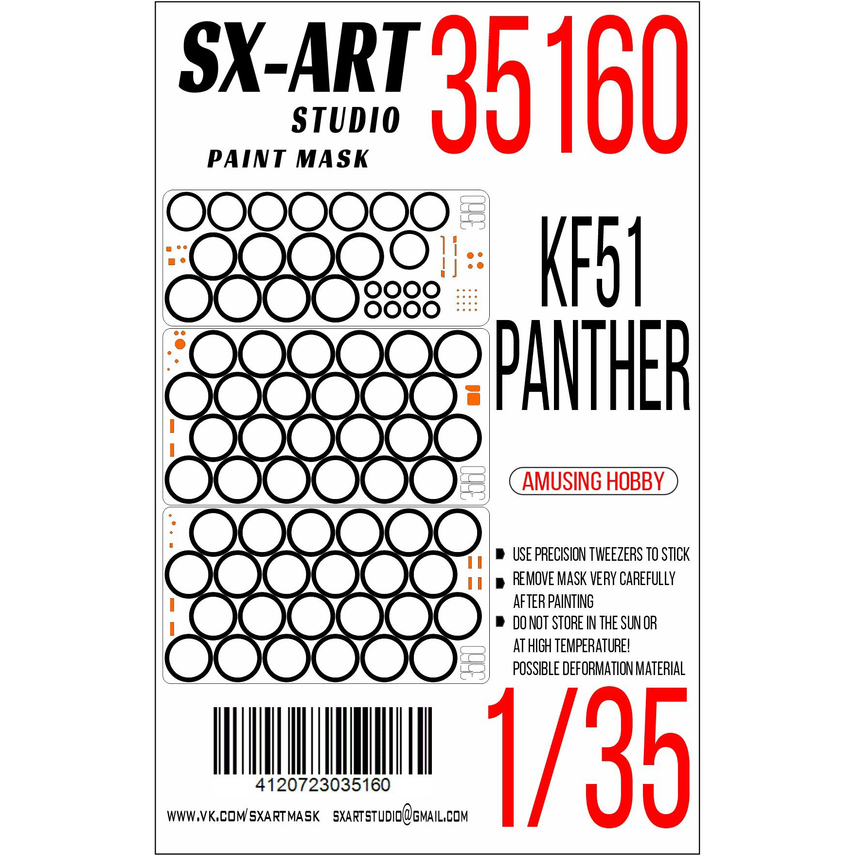 35160 SX-Art 1/35 Paint mask KF51 Panther (Amusing Hobby)