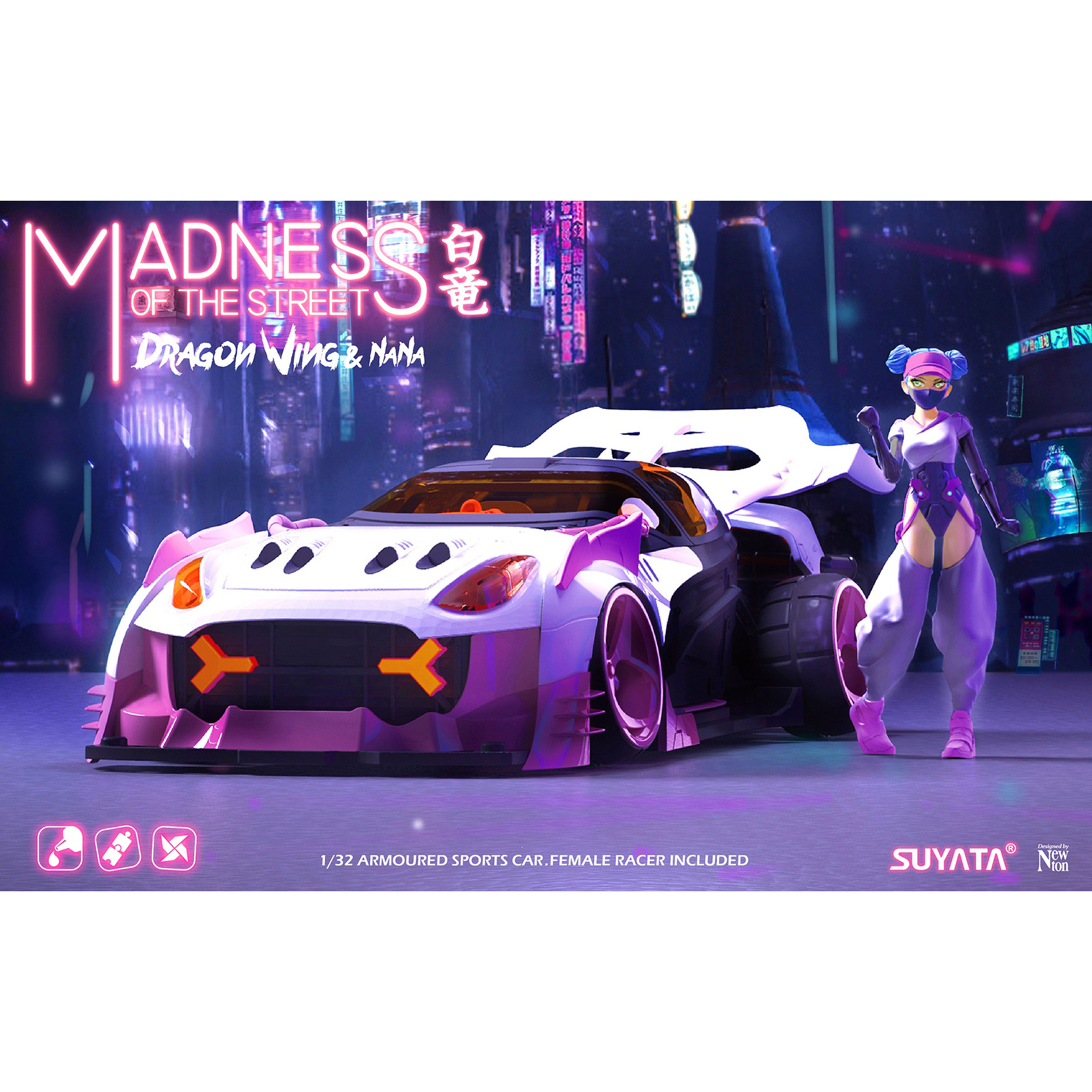 MS-002 Suyata 1/32 Armored Sports Car Madness of the Street - Dragon Wing & Nana
