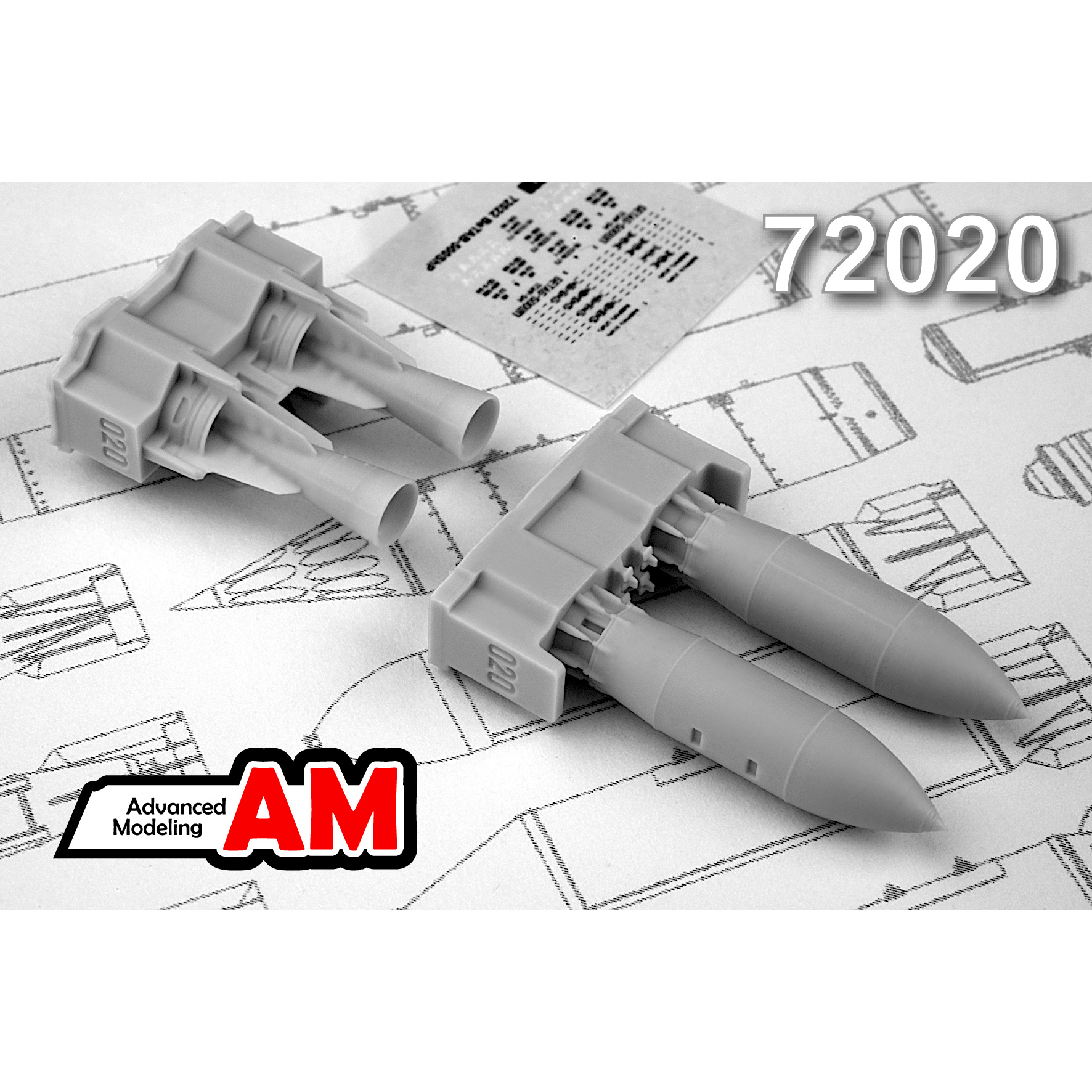 AMC72020 ADVANCED Modeling 1/72 FAB-500T high-explosive bomb caliber 500 kg (two bombs included)