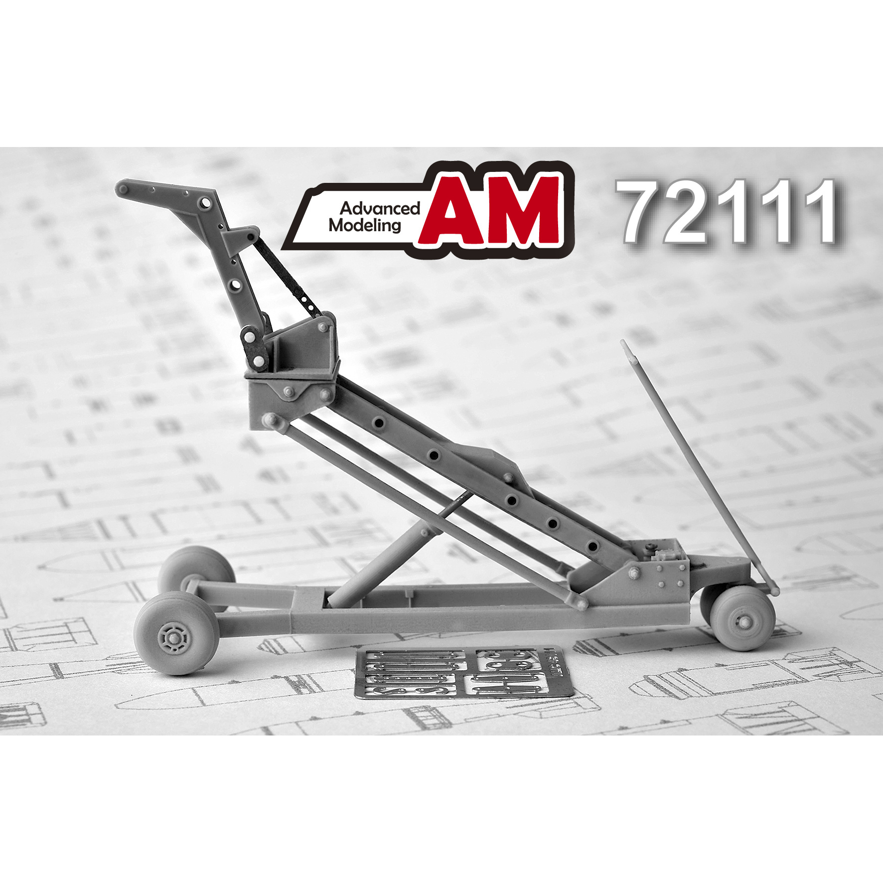 AMC72111 Advanced Modeling 1/72 Crane trolley with hydraulic lift
