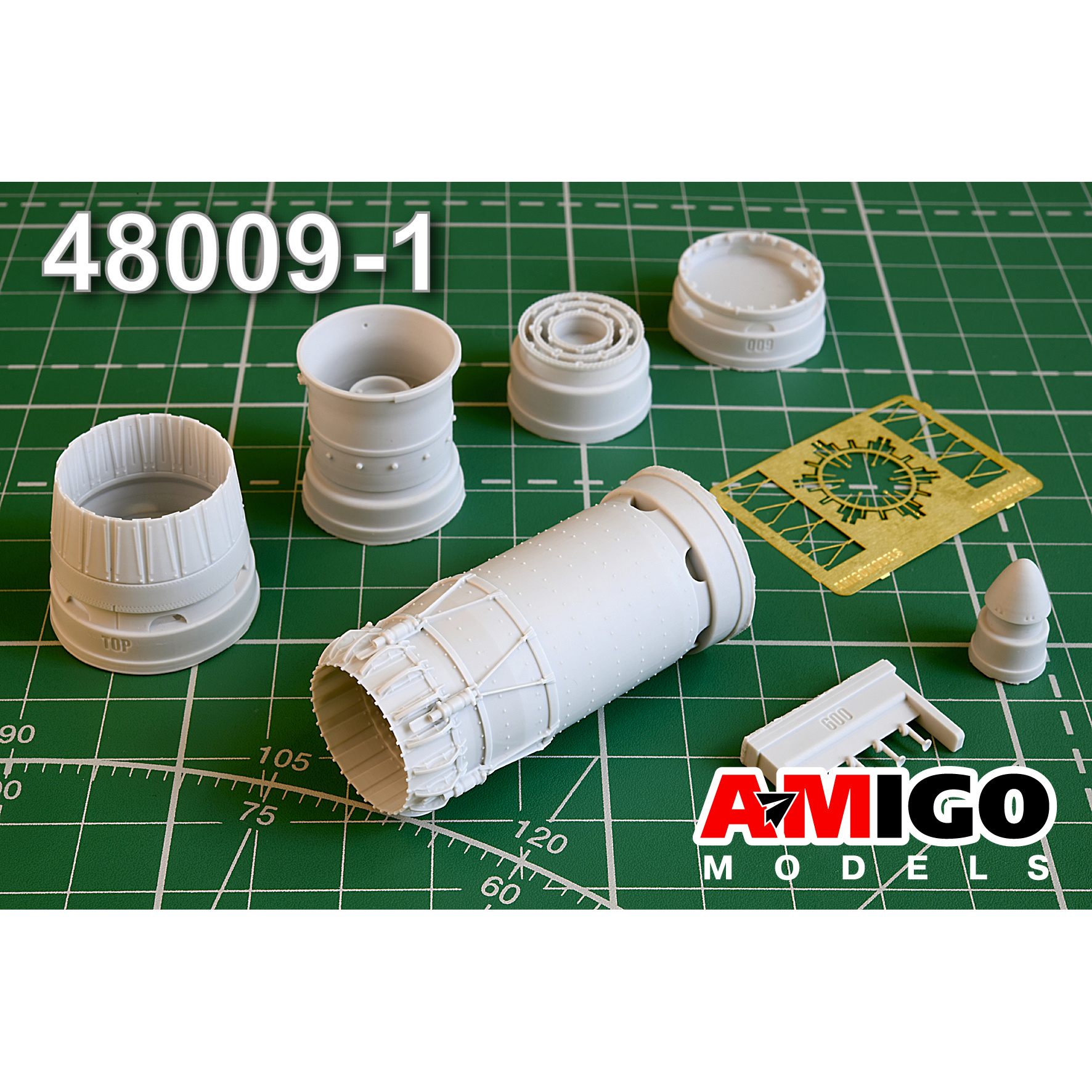 AMG48009-1 Amigo Models 1/48 Jet nozzle of the R29-300 engine for MiGG-23M, MiGG-23MF Jet nozzle of the R29-300 engine