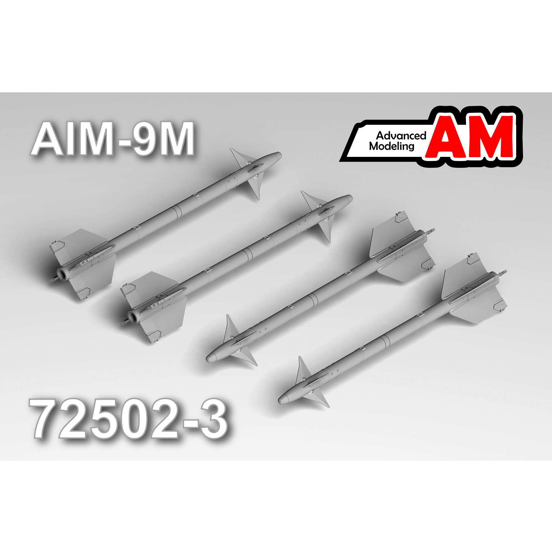 AMC72502-3 Advanced Modeling 1/72 Набор из 4-х моделей ракет AIM-9M