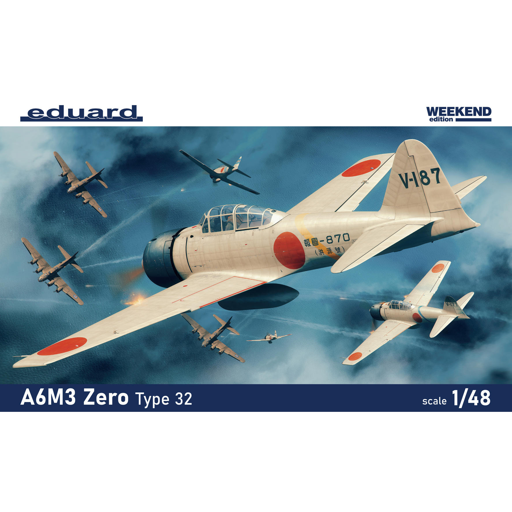 84191 Eduard 1/48 Японский истребитель A6M3 Zero Type 32 (Weekend)