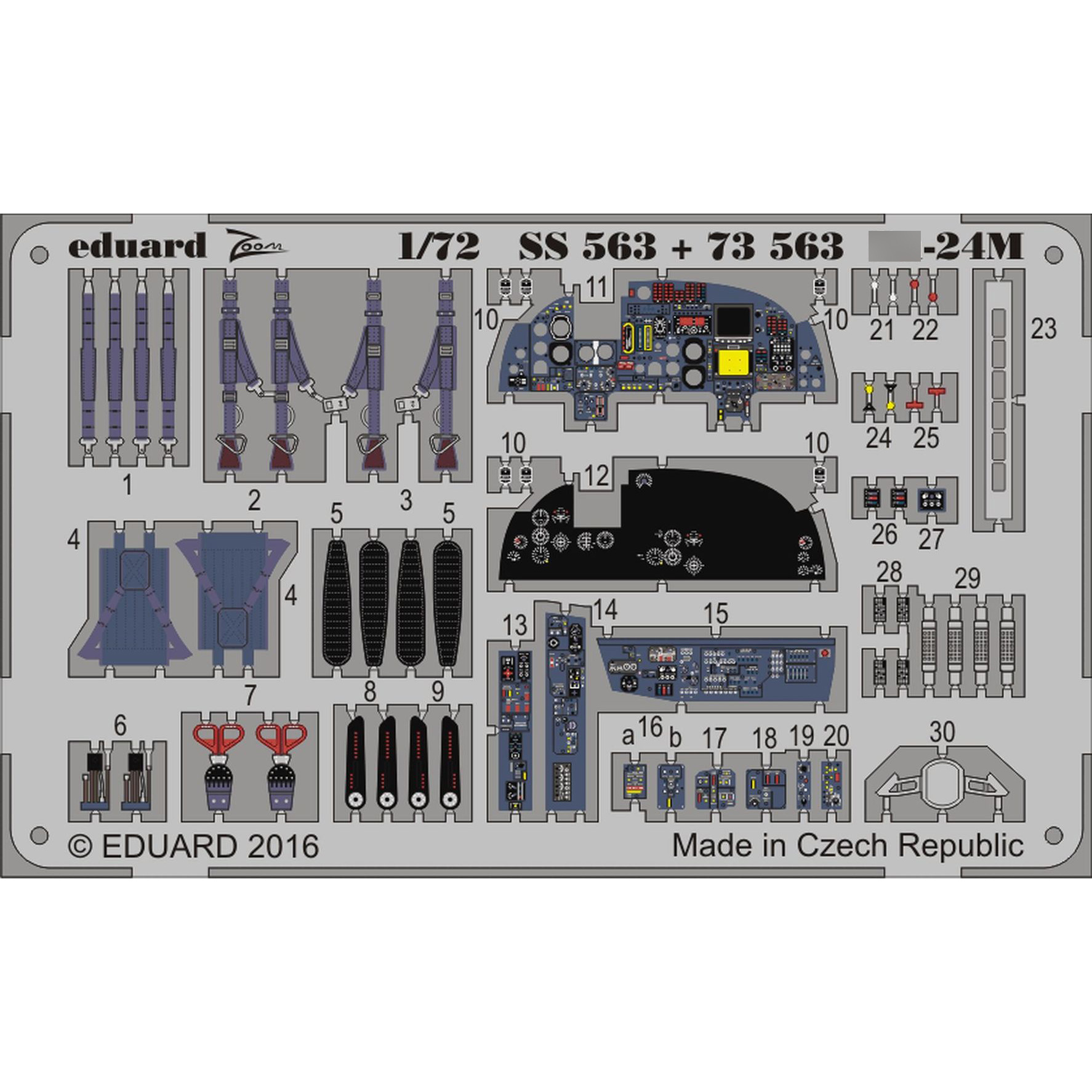 73563 Edward 1/72 photo-Etching for С-24M