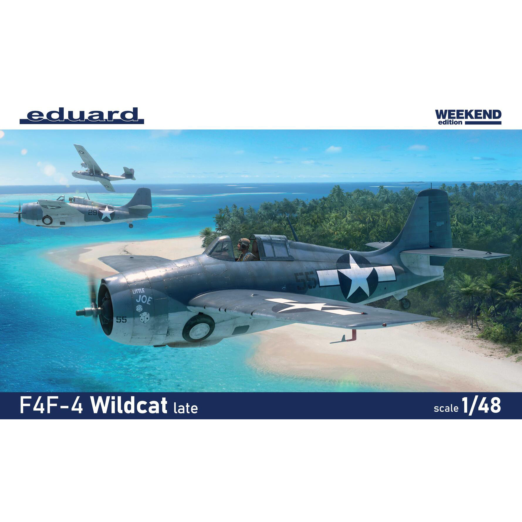 84204 Eduard 1/48 Американский истребитель F4F-4 Wildcat аоздний (Weekend)