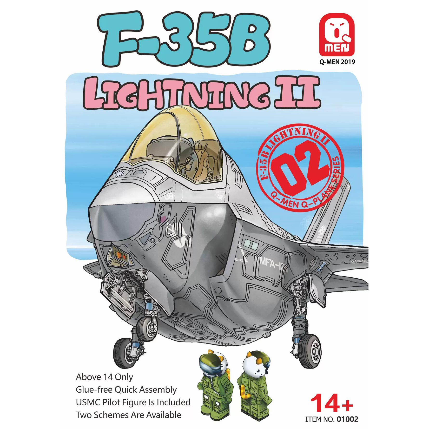KH1002 KittyHawk 1/0 Q-Men F-35B Lightning II Aircraft