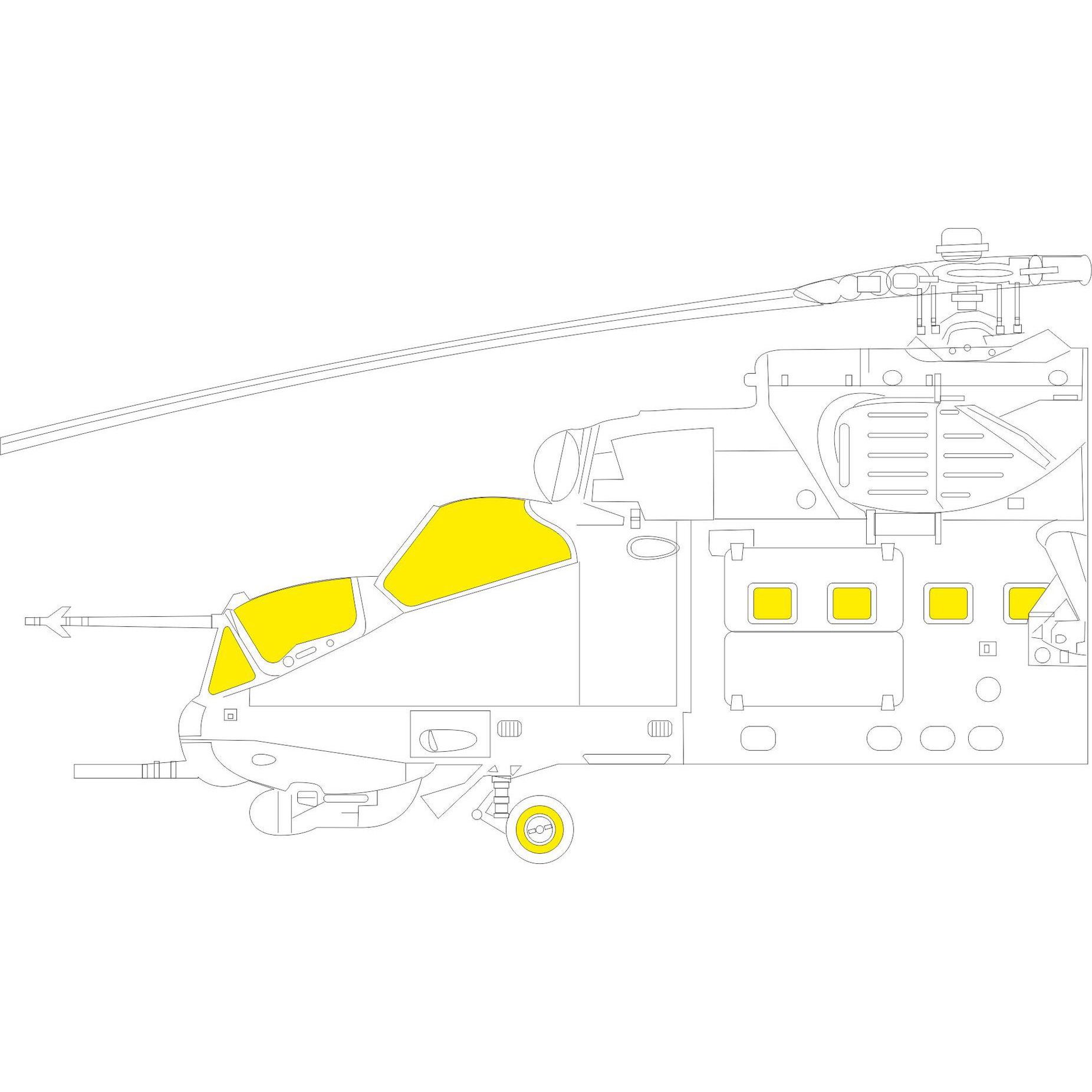 EX843 Eduard 1/48 Mask for Mu-24D TFace