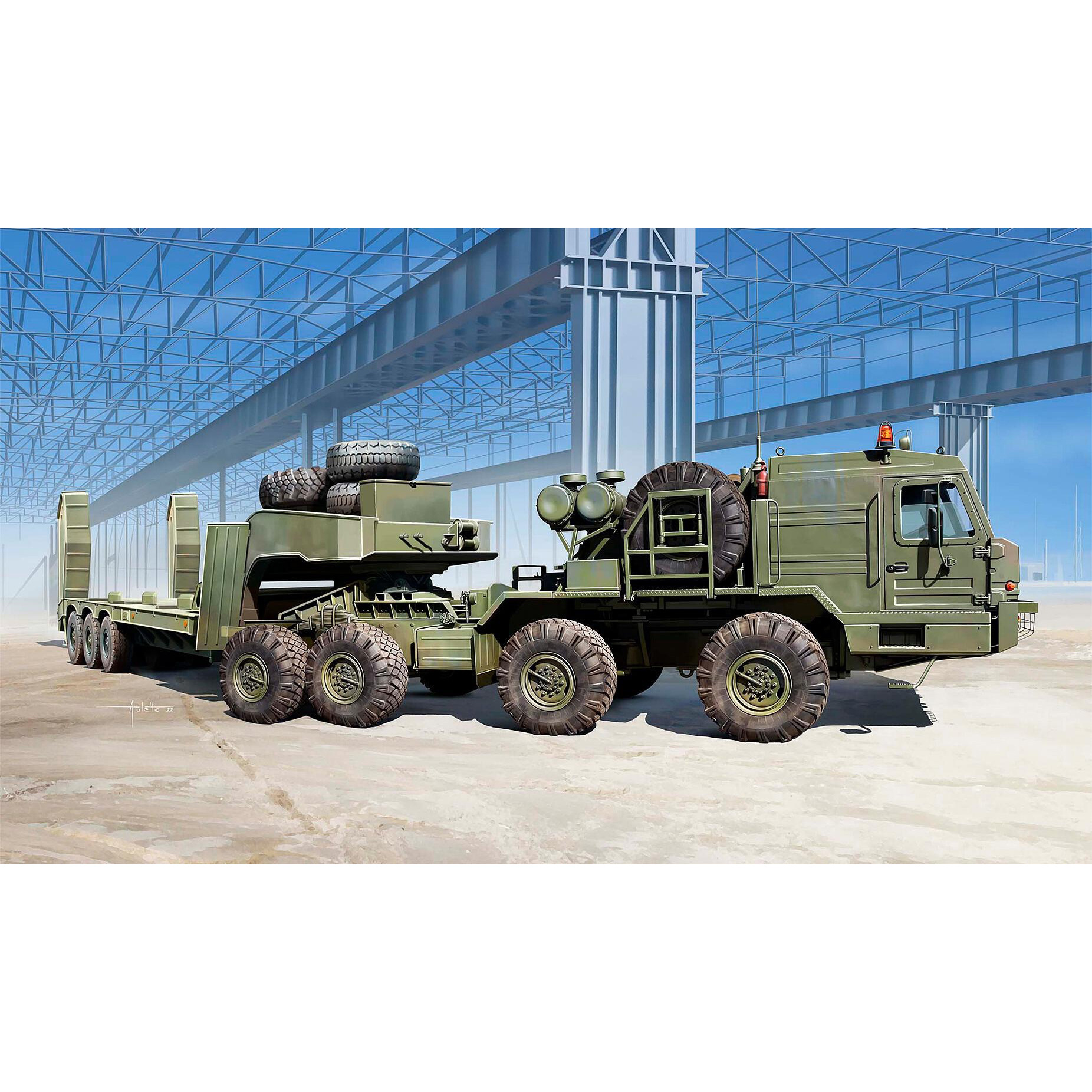 01086 Trumpeter 1/35 BAZ-6403 with trailer ChMZAP-9990-071