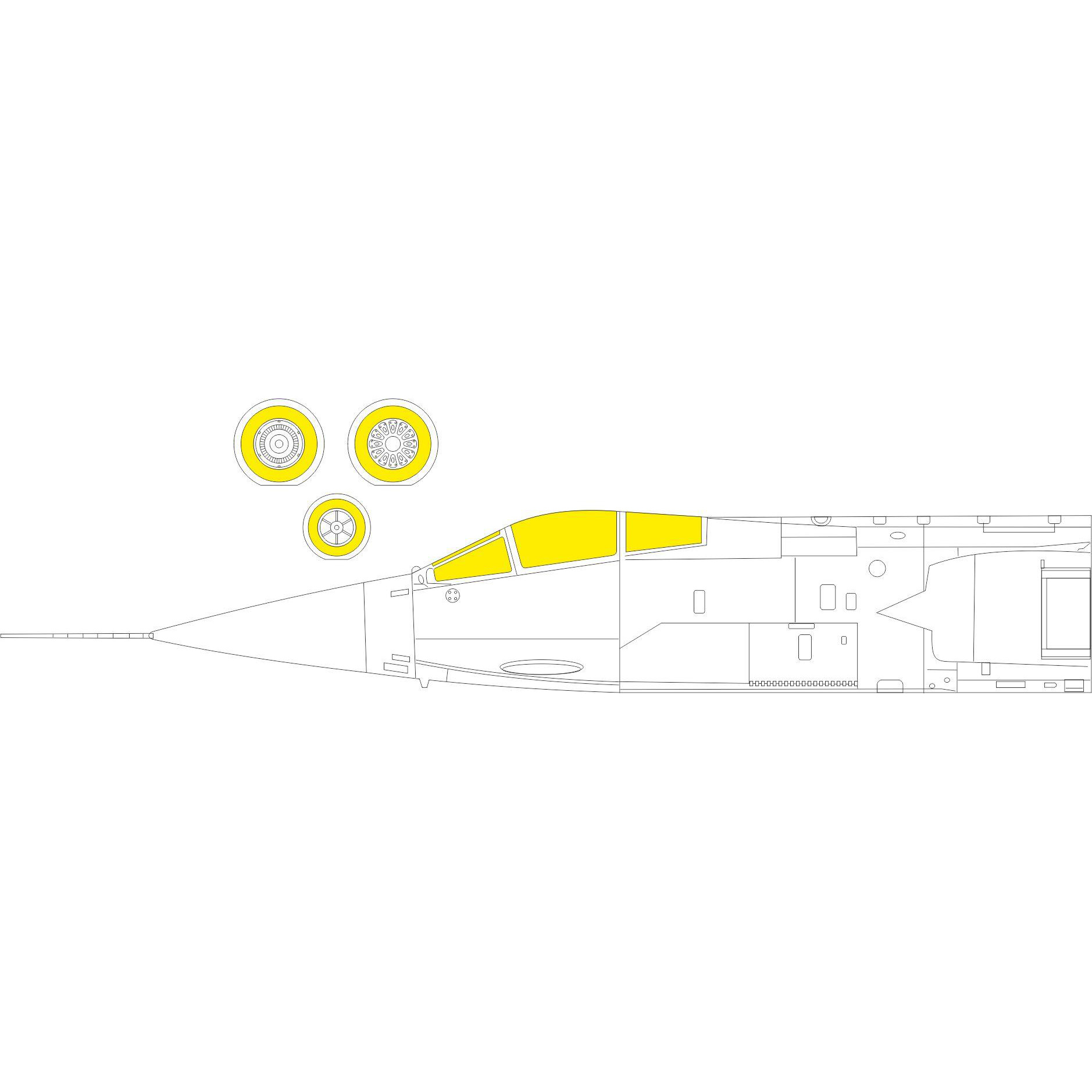 EX830 Eduard 1/48 Paint Mask for F-104S TFace