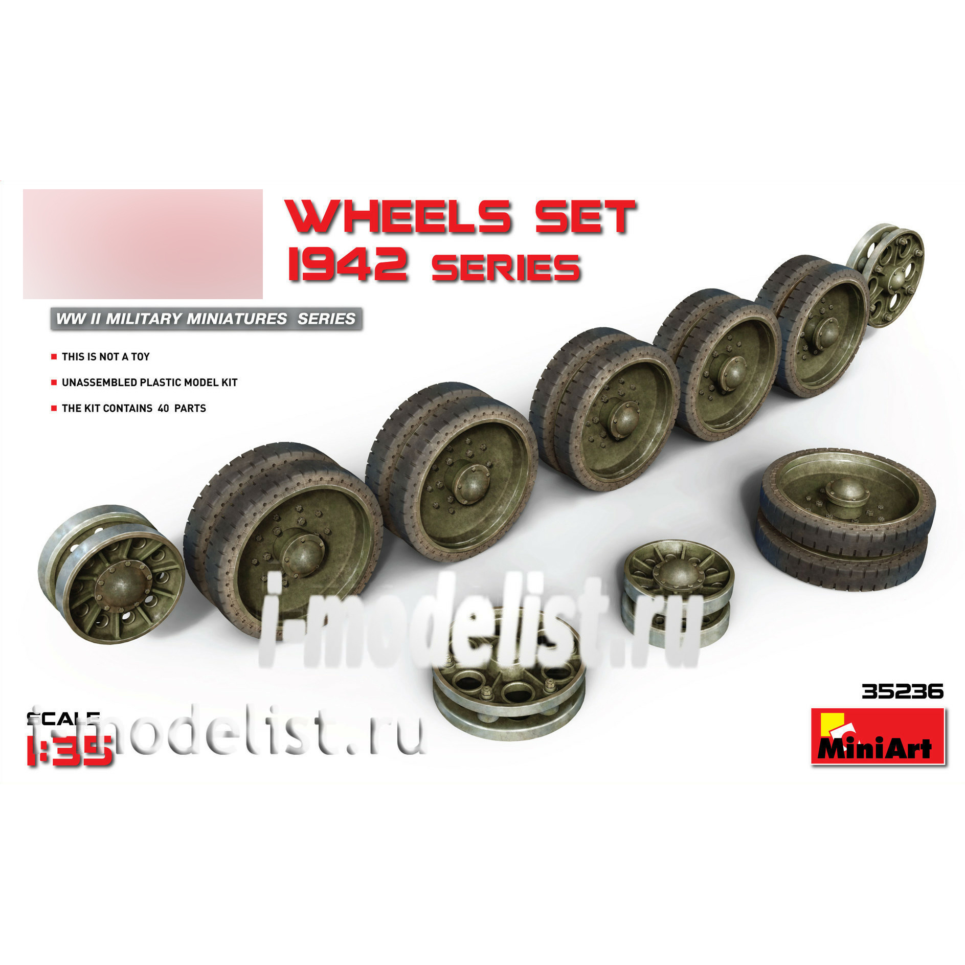 35236 MiniArt 1/35 Set of rollers for tank 34 1942