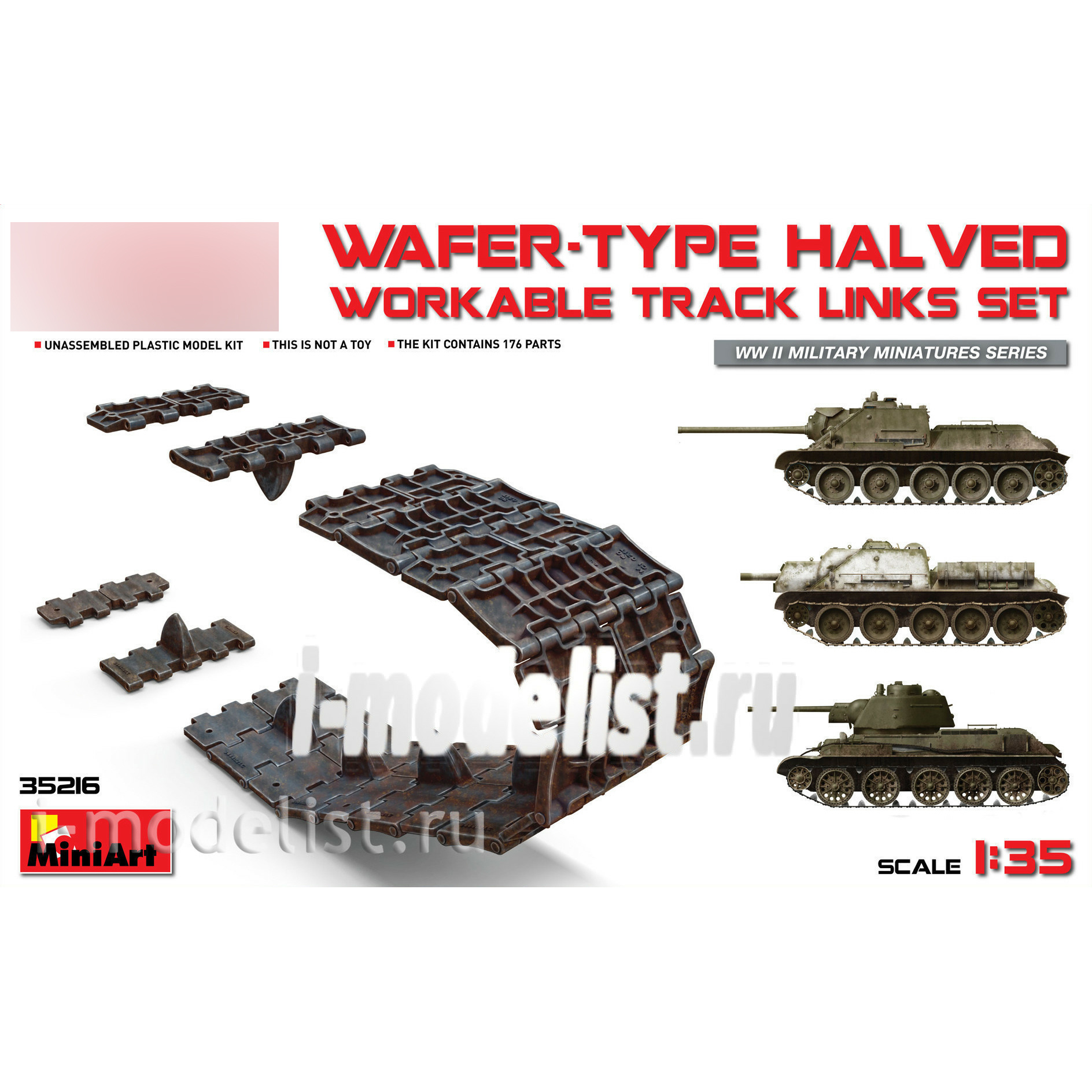 35216 MiniArt 1/35 Working tracks for Tank 34, SU-122, SU-85 (half)