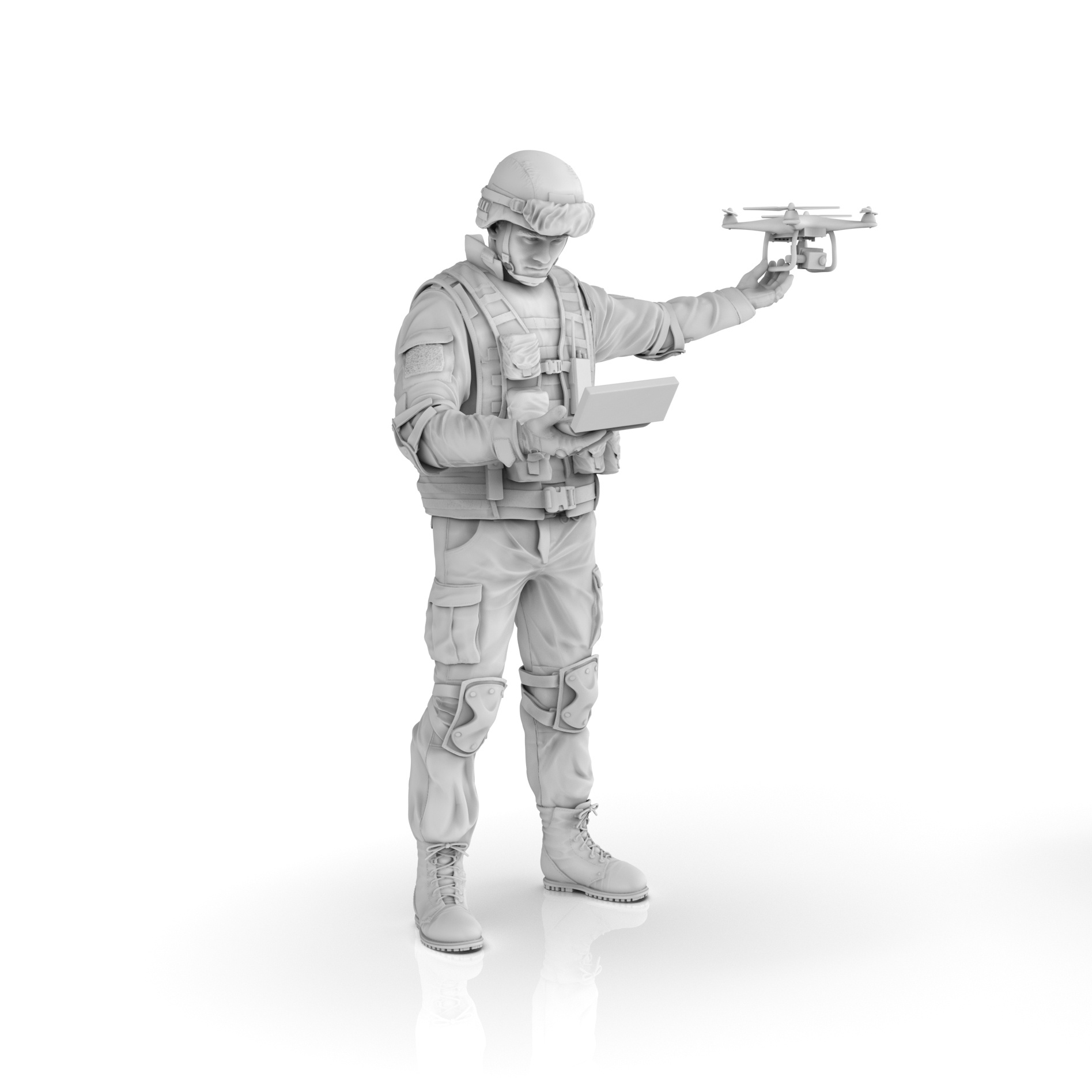 DVC35063 DVC 1/35 A soldier with a quadrocopter