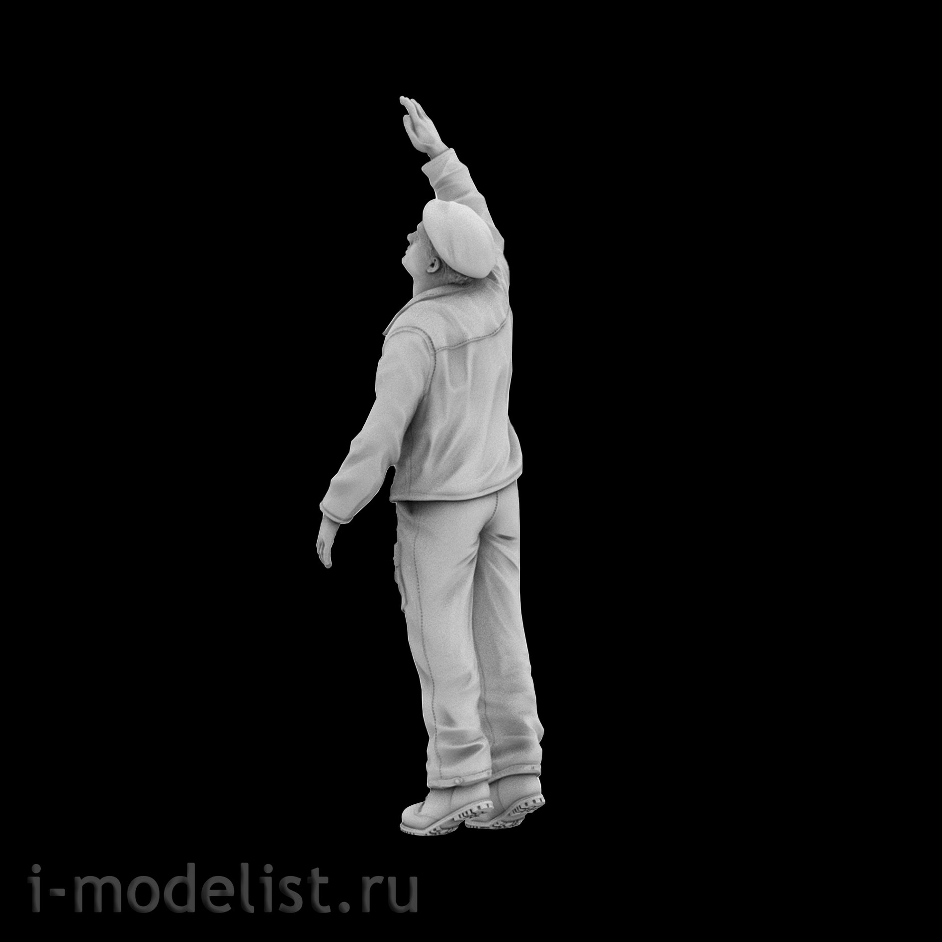 Im48010 Imodelist 1/48 Figure of technician No. 2 - avionics inspection. For the model, the Soviet 25 attack aircraft of the Zvezda company