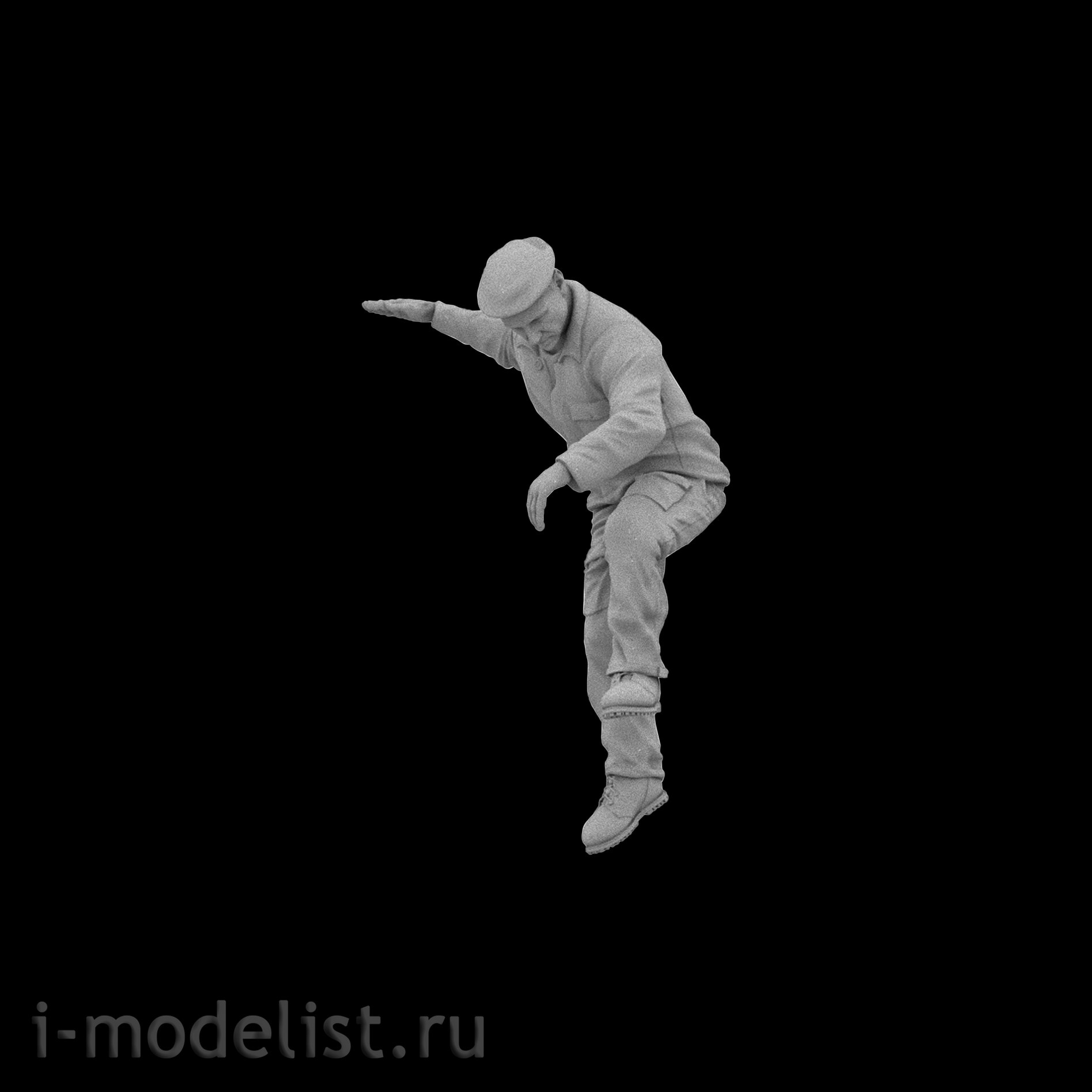 Im48009 Imodelist 1/48 Figure of technician No. 1 - work in the cabin. For the model, the Soviet 25 attack aircraft of the Zvezda company
