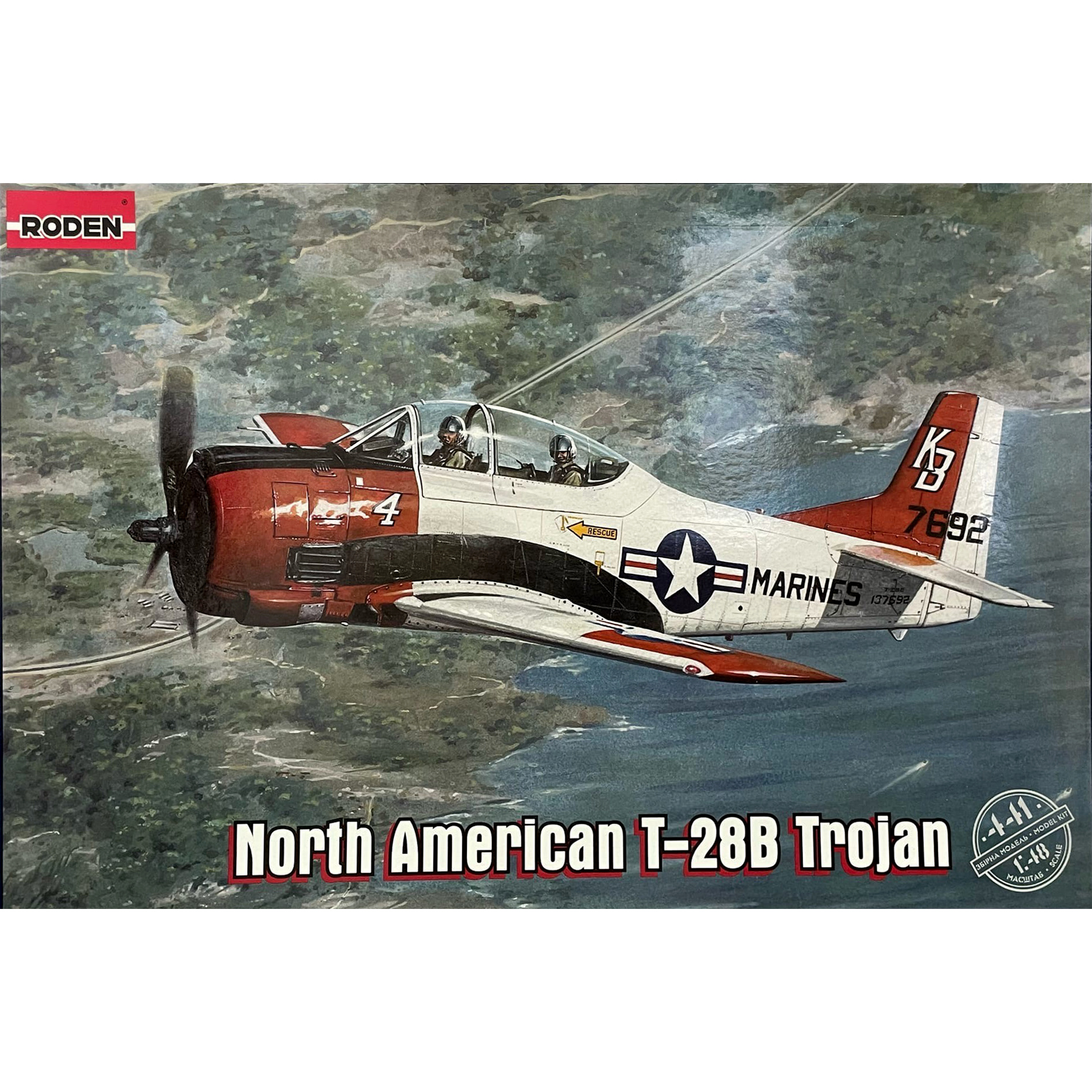 441 Roden 1/48 North American T-28B Trojan Aircraft